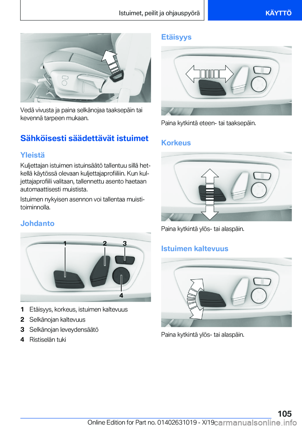 BMW 2 SERIES GRAN COUPE 2020  Omistajan Käsikirja (in Finnish) �V�e�d�