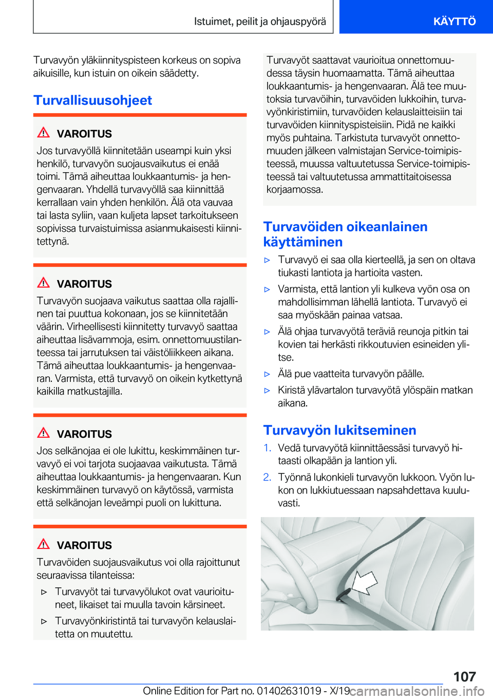 BMW 2 SERIES GRAN COUPE 2020  Omistajan Käsikirja (in Finnish) �T�u�r�v�a�v�y�