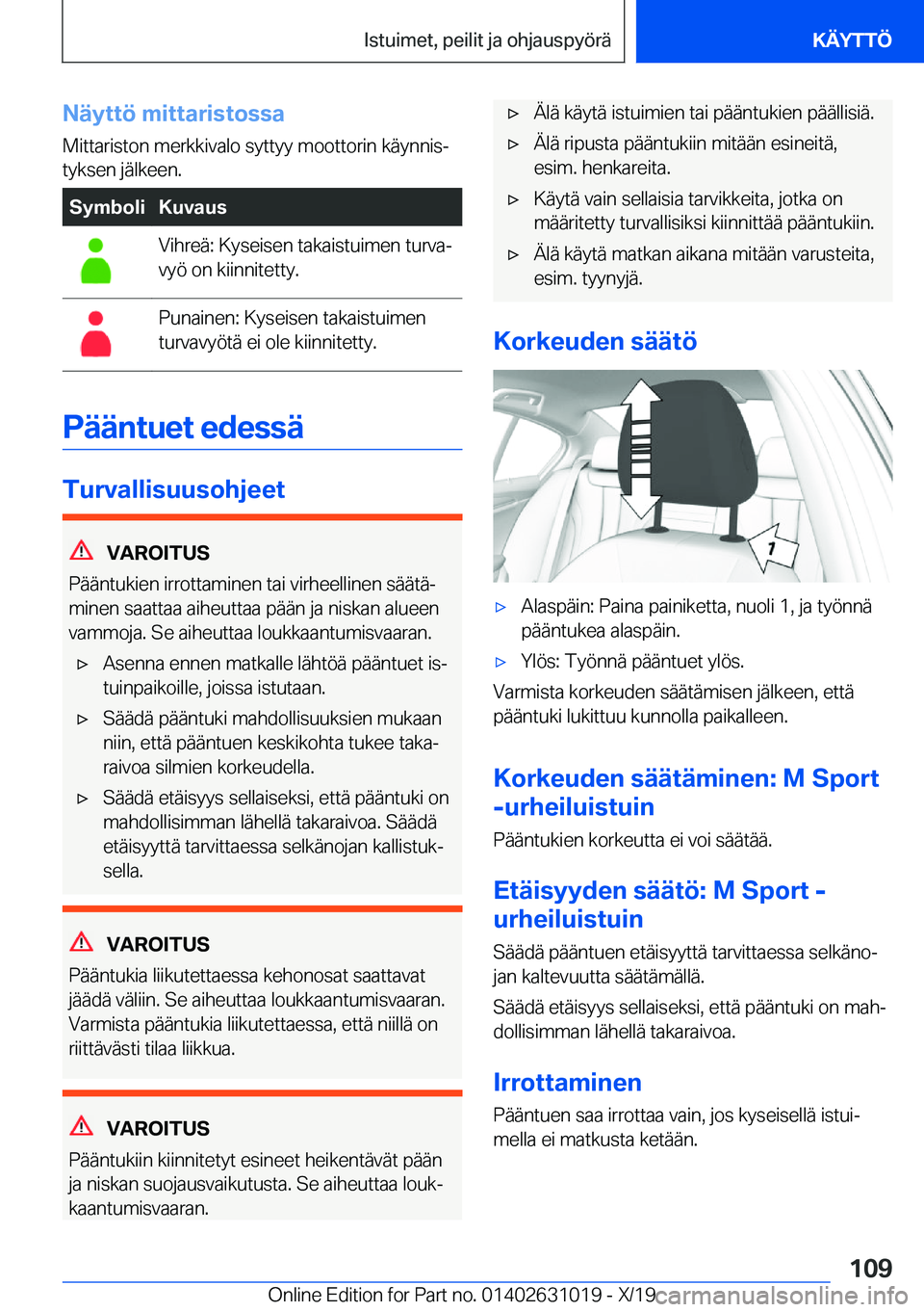 BMW 2 SERIES GRAN COUPE 2020  Omistajan Käsikirja (in Finnish) �N�