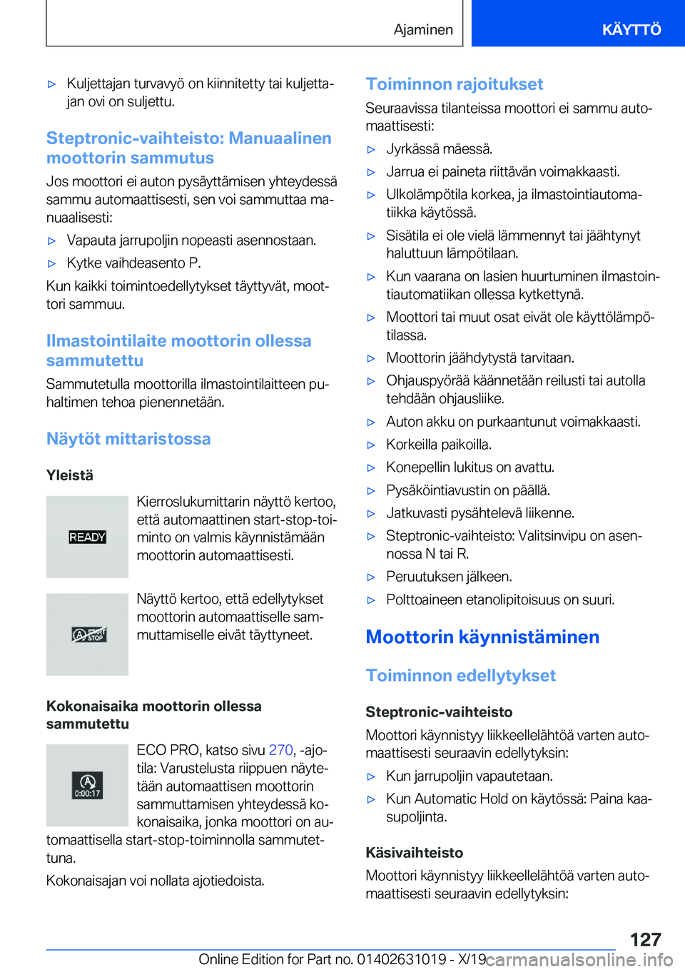 BMW 2 SERIES GRAN COUPE 2020  Omistajan Käsikirja (in Finnish) 'x�K�u�l�j�e�t�t�a�j�a�n��t�u�r�v�a�v�y�