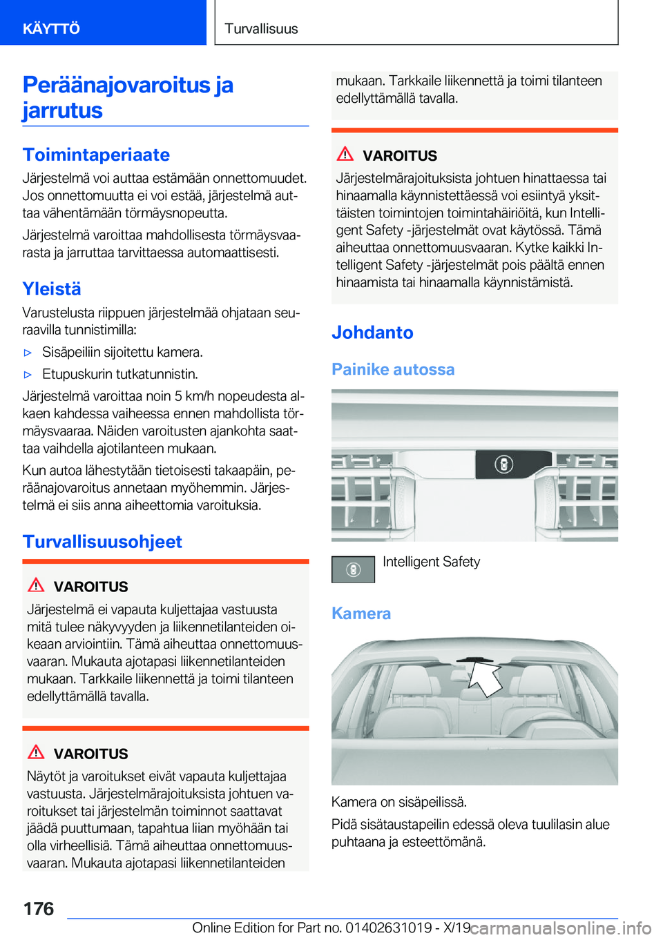 BMW 2 SERIES GRAN COUPE 2020  Omistajan Käsikirja (in Finnish) �P�e�r�