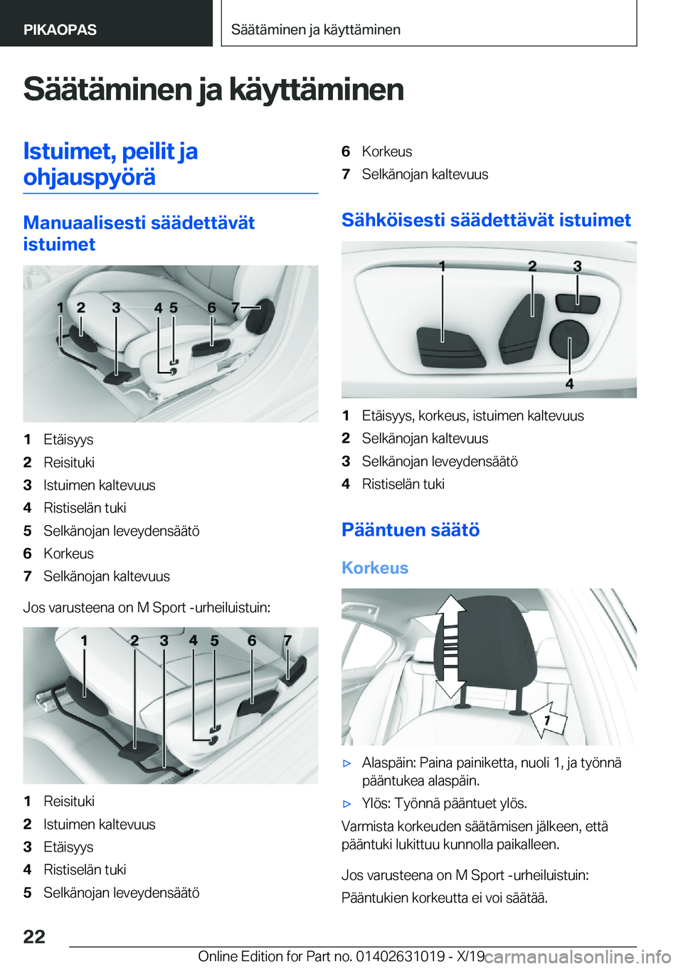 BMW 2 SERIES GRAN COUPE 2020  Omistajan Käsikirja (in Finnish) �S�