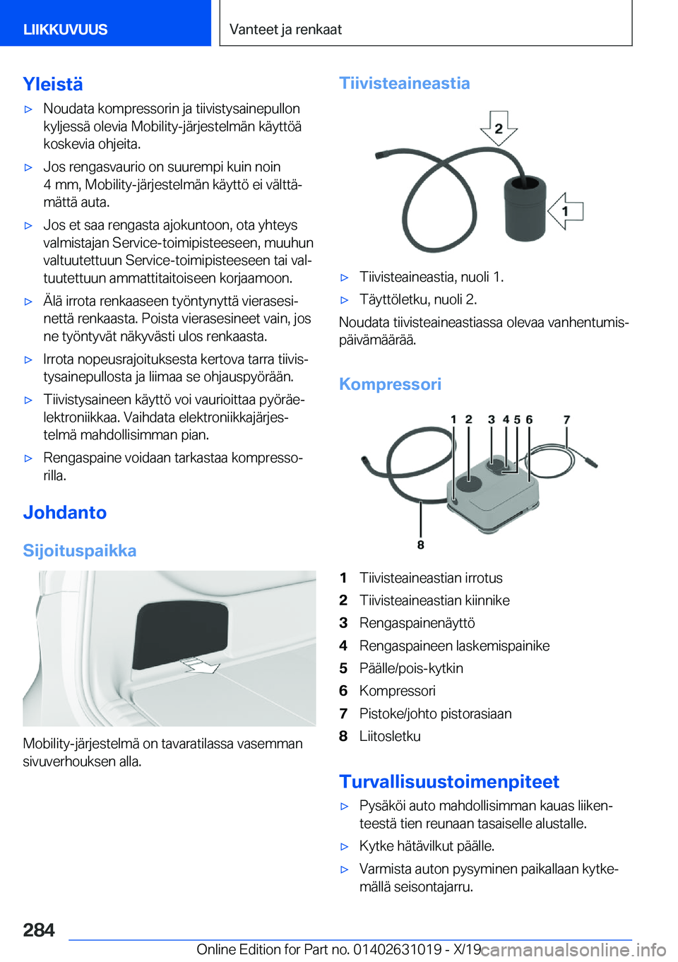 BMW 2 SERIES GRAN COUPE 2020  Omistajan Käsikirja (in Finnish) �Y�l�e�i�s�t�