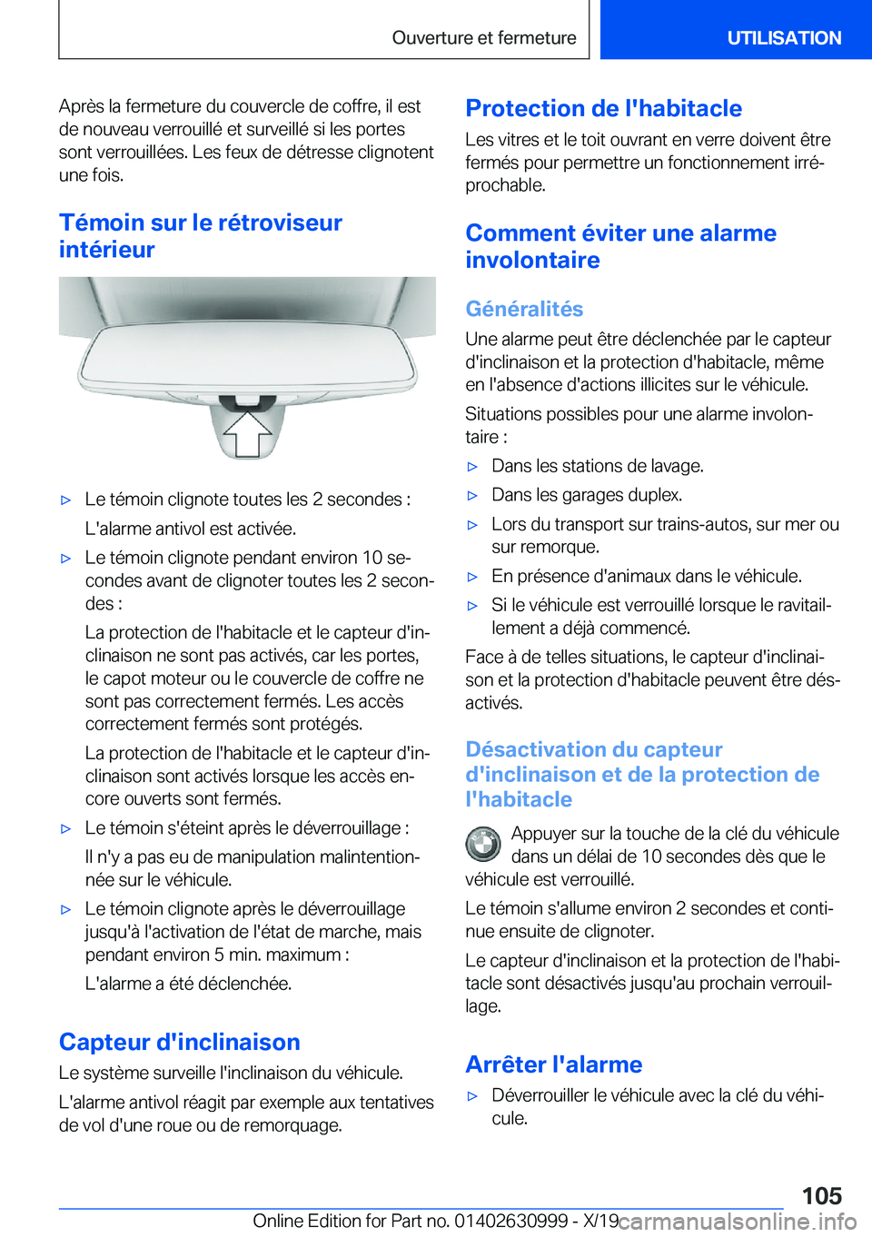 BMW 2 SERIES GRAN COUPE 2020  Notices Demploi (in French) �A�p�r�è�s��l�a��f�e�r�m�e�t�u�r�e��d�u��c�o�u�v�e�r�c�l�e��d�e��c�o�f�f�r�e�,��i�l��e�s�t
�d�e��n�o�u�v�e�a�u��v�e�r�r�o�u�i�l�l�é��e�t��s�u�r�v�e�i�l�l�é��s�i��l�e�s��p�o�r�t�e�s
�