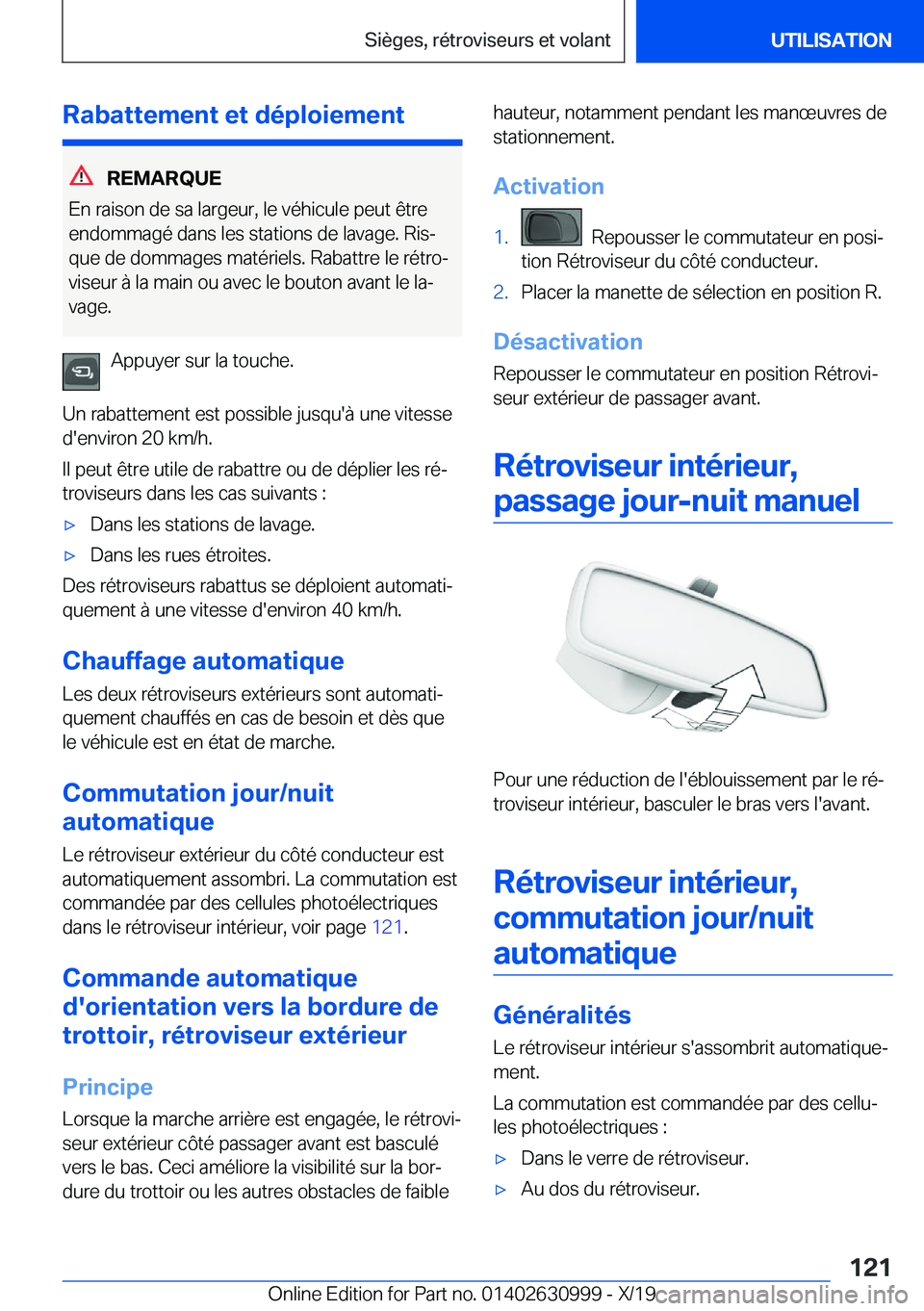 BMW 2 SERIES GRAN COUPE 2020  Notices Demploi (in French) �R�a�b�a�t�t�e�m�e�n�t��e�t��d�é�p�l�o�i�e�m�e�n�t
�R�E�M�A�R�Q�U�E
�E�n��r�a�i�s�o�n��d�e��s�a��l�a�r�g�e�u�r�,��l�e��v�é�h�i�c�u�l�e��p�e�u�t��ê�t�r�e
�e�n�d�o�m�m�a�g�é��d�a�n�s��l�
