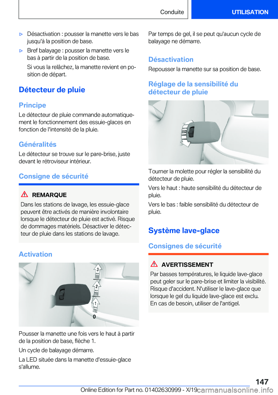 BMW 2 SERIES GRAN COUPE 2020  Notices Demploi (in French) 'x�D�é�s�a�c�t�i�v�a�t�i�o�n��:��p�o�u�s�s�e�r��l�a��m�a�n�e�t�t�e��v�e�r�s��l�e��b�a�s�j�u�s�q�u�'�