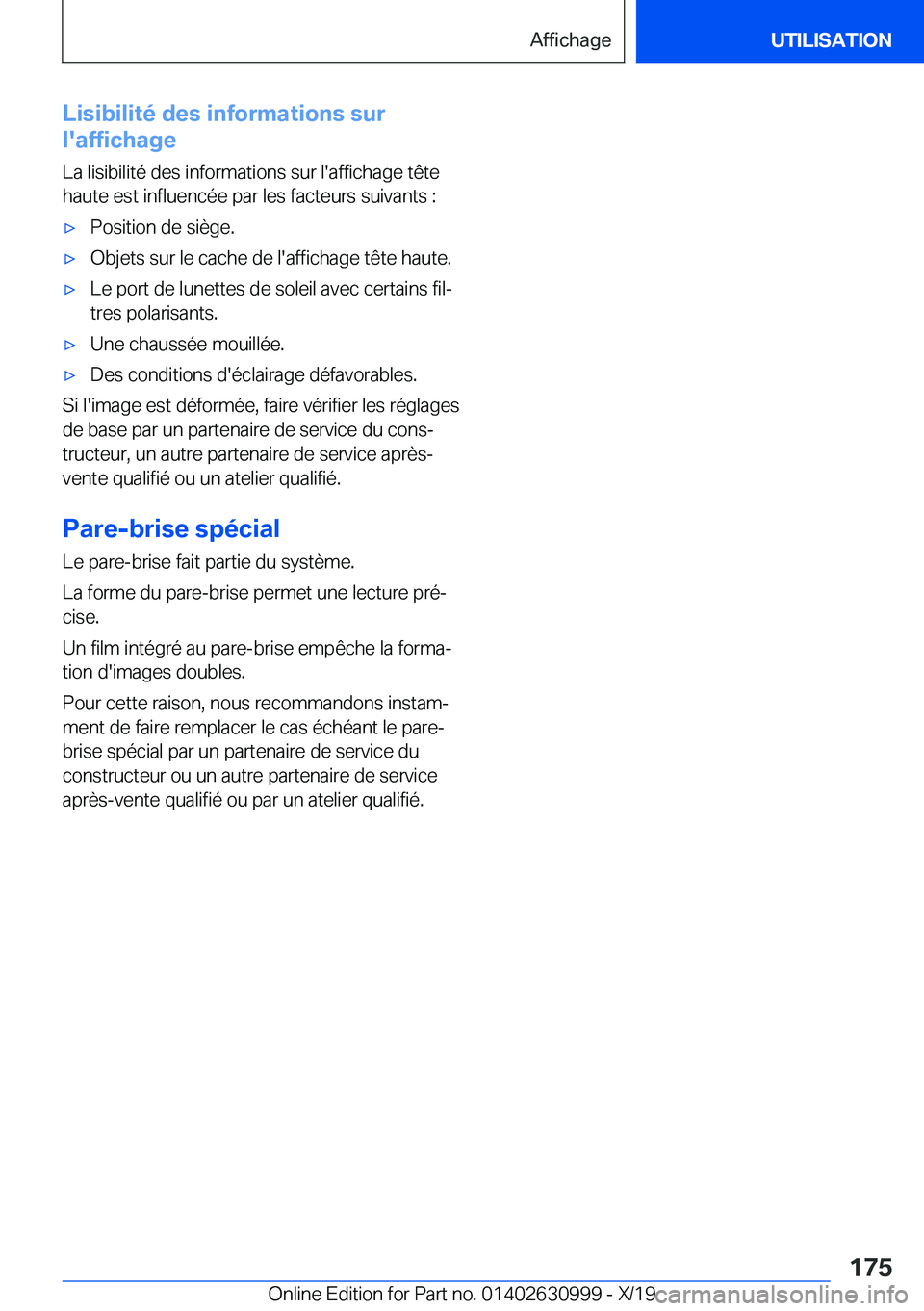 BMW 2 SERIES GRAN COUPE 2020  Notices Demploi (in French) �L�i�s�i�b�i�l�i�t�é��d�e�s��i�n�f�o�r�m�a�t�i�o�n�s��s�u�r
�l�'�a�f�f�i�c�h�a�g�e
�L�a��l�i�s�i�b�i�l�i�t�é��d�e�s��i�n�f�o�r�m�a�t�i�o�n�s��s�u�r��l�'�a�f�f�i�c�h�a�g�e��t�ê�t�e�