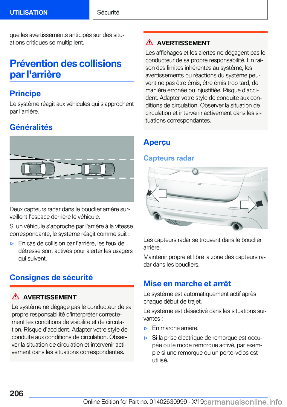 BMW 2 SERIES GRAN COUPE 2020  Notices Demploi (in French) �q�u�e��l�e�s��a�v�e�r�t�i�s�s�e�m�e�n�t�s��a�n�t�i�c�i�p�é�s��s�u�r��d�e�s��s�i�t�uj
�a�t�i�o�n�s��c�r�i�t�i�q�u�e�s��s�e��m�u�l�t�i�p�l�i�e�n�t�.
�P�r�é�v�e�n�t�i�o�n��d�e�s��c�o�l�l�i