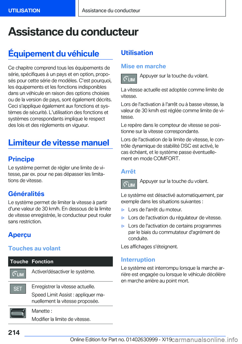 BMW 2 SERIES GRAN COUPE 2020  Notices Demploi (in French) �A�s�s�i�s�t�a�n�c�e��d�u��c�o�n�d�u�c�t�e�u�r�