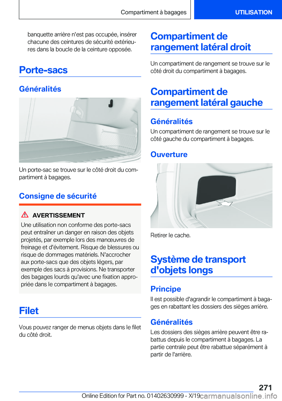 BMW 2 SERIES GRAN COUPE 2020  Notices Demploi (in French) �b�a�n�q�u�e�t�t�e��a�r�r�i�è�r�e��n�'�e�s�t��p�a�s��o�c�c�u�p�é�e�,��i�n�s�é�r�e�r�c�h�a�c�u�n�e��d�e�s��c�e�i�n�t�u�r�e�s��d�e��s�é�c�u�r�i�t�é��e�x�t�é�r�i�e�uj�r�e�s��d�a�n�s