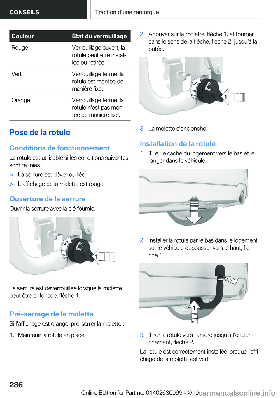 BMW 2 SERIES GRAN COUPE 2020  Notices Demploi (in French) �C�o�u�l�e�u�r�