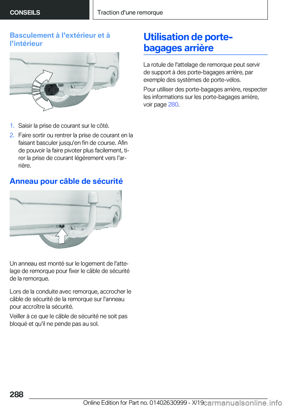 BMW 2 SERIES GRAN COUPE 2020  Notices Demploi (in French) �B�a�s�c�u�l�e�m�e�n�t��