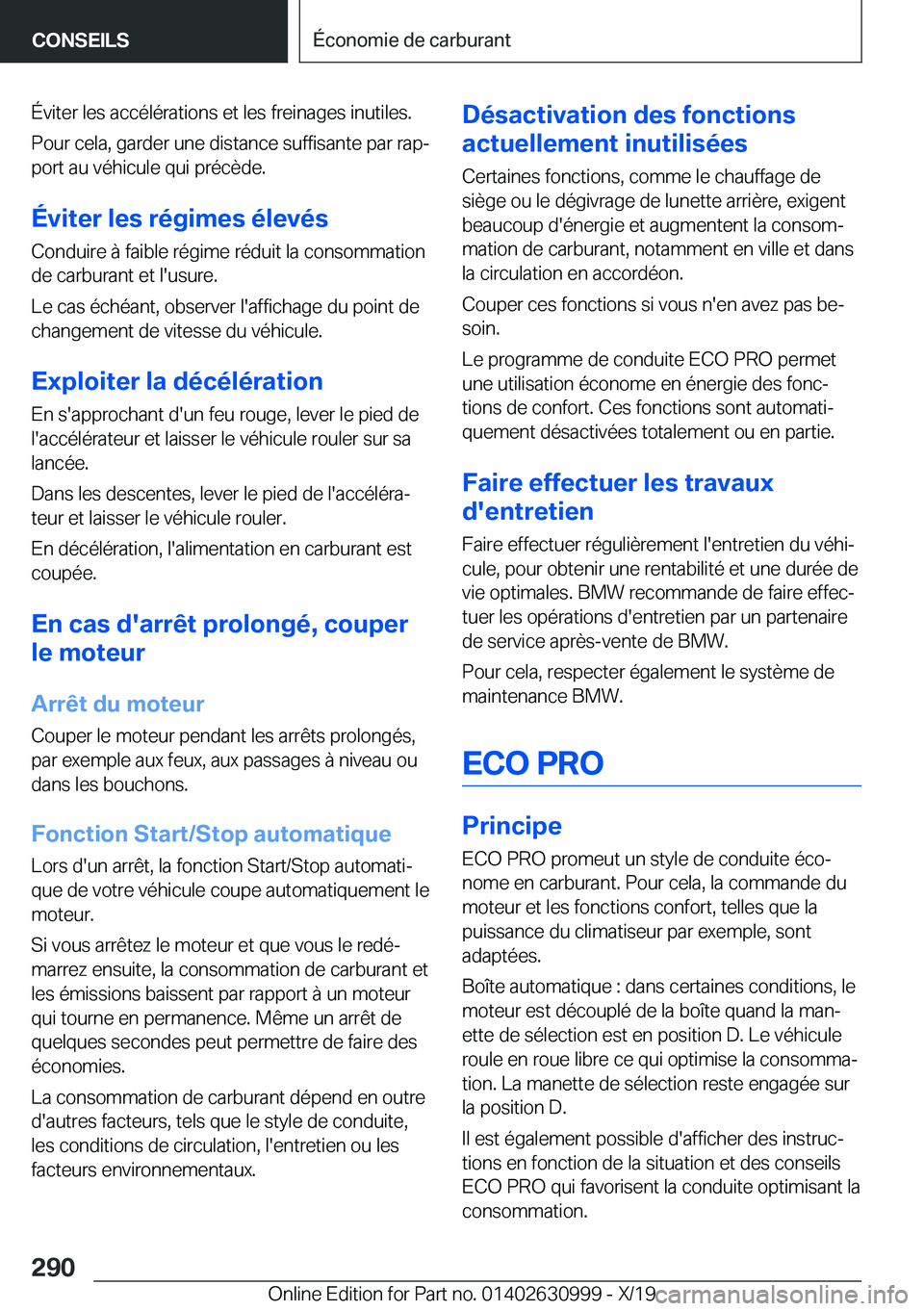 BMW 2 SERIES GRAN COUPE 2020  Notices Demploi (in French) �