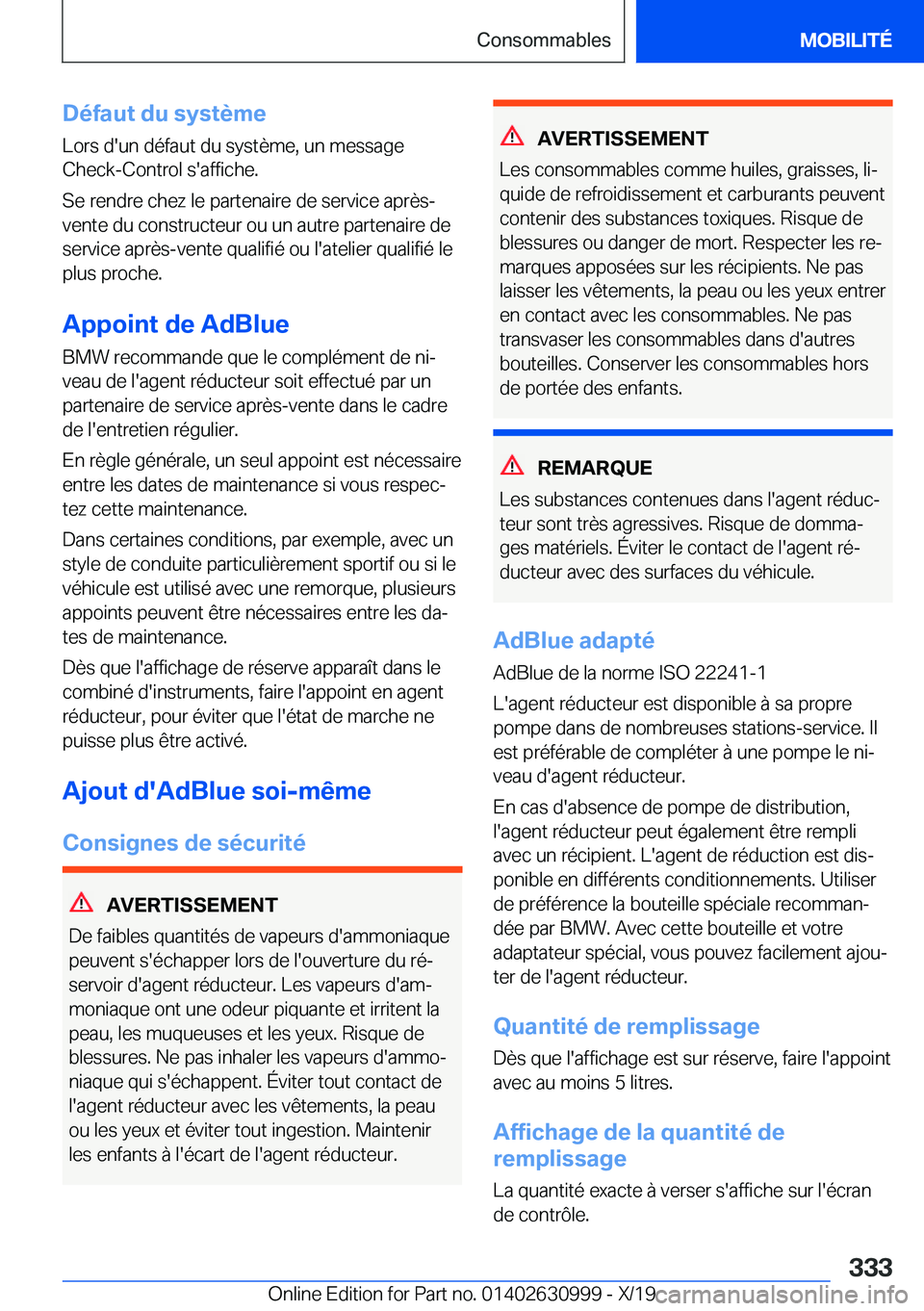 BMW 2 SERIES GRAN COUPE 2020  Notices Demploi (in French) �D�é�f�a�u�t��d�u��s�y�s�t�è�m�e
�L�o�r�s��d�'�u�n��d�é�f�a�u�t��d�u��s�y�s�t�è�m�e�,��u�n��m�e�s�s�a�g�e �C�h�e�c�k�-�C�o�n�t�r�o�l��s�'�a�f�f�i�c�h�e�.
�S�e��r�e�n�d�r�e��c�h�
