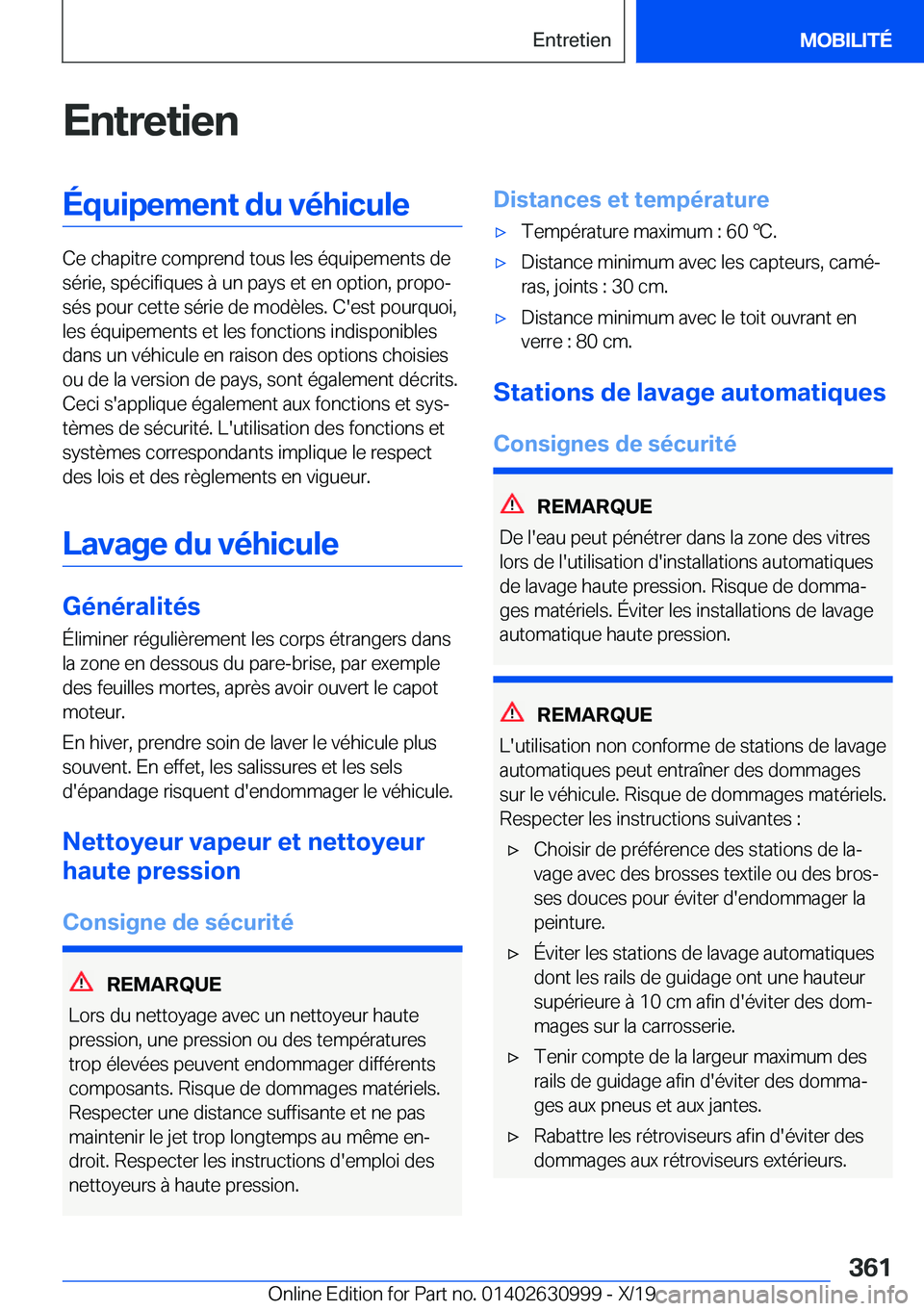 BMW 2 SERIES GRAN COUPE 2020  Notices Demploi (in French) �E�n�t�r�e�t�i�e�n�