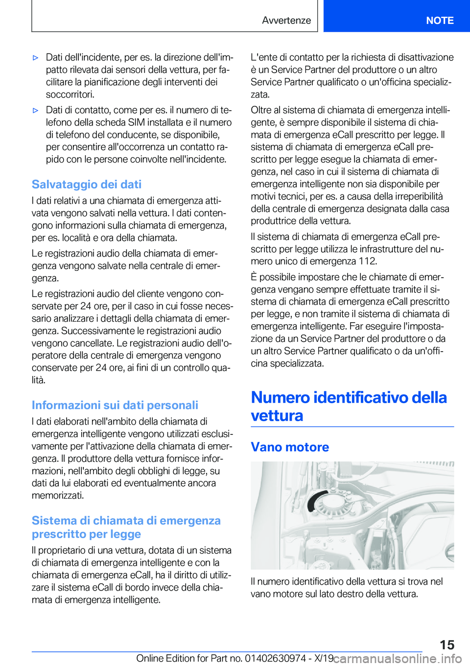 BMW 2 SERIES GRAN COUPE 2020  Libretti Di Uso E manutenzione (in Italian) 'x�D�a�t�i��d�e�l�l�'�i�n�c�i�d�e�n�t�e�,��p�e�r��e�s�.��l�a��d�i�r�e�z�i�o�n�e��d�e�l�l�'�i�mª
�p�a�t�t�o��r�i�l�e�v�a�t�a��d�a�i��s�e�n�s�o�r�i��d�e�l�l�a��v�e�t�t�u�r�a�,�