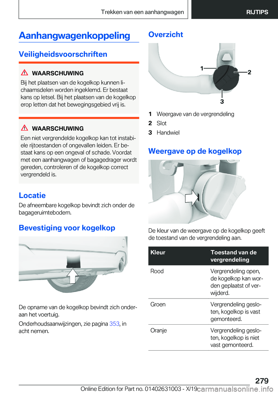 BMW 2 SERIES GRAN COUPE 2020  Instructieboekjes (in Dutch) �A�a�n�h�a�n�g�w�a�g�e�n�k�o�p�p�e�l�i�n�g
�V�e�i�l�i�g�h�e�i�d�s�v�o�o�r�s�c�h�r�i�f�t�e�n
�W�A�A�R�S�C�H�U�W�I�N�G
�B�i�j��h�e�t��p�l�a�a�t�s�e�n��v�a�n��d�e��k�o�g�e�l�k�o�p��k�u�n�n�e�n��l�