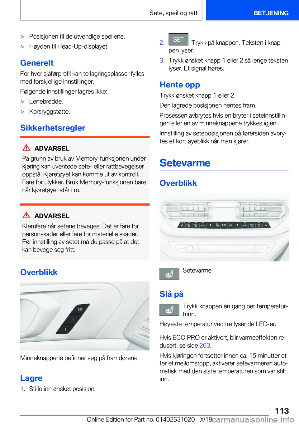 BMW 2 SERIES GRAN COUPE 2020  InstruksjonsbØker (in Norwegian) 'x�P�o�s�i�s�j�o�n�e�n��t�i�l��d�e��u�t�v�e�n�d�i�g�e��s�p�e�i�l�e�n�e�.'x�H�