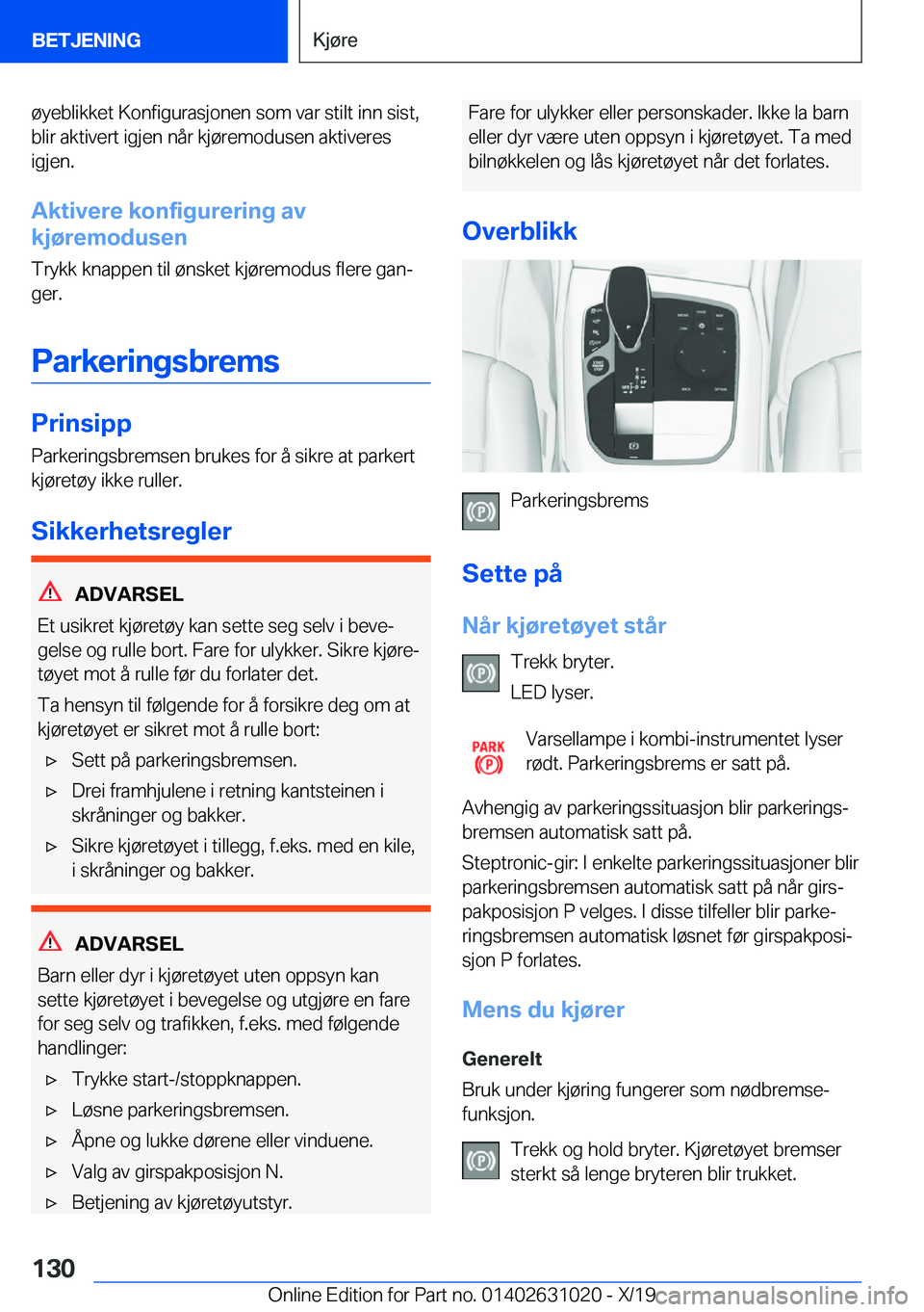 BMW 2 SERIES GRAN COUPE 2020  InstruksjonsbØker (in Norwegian) �