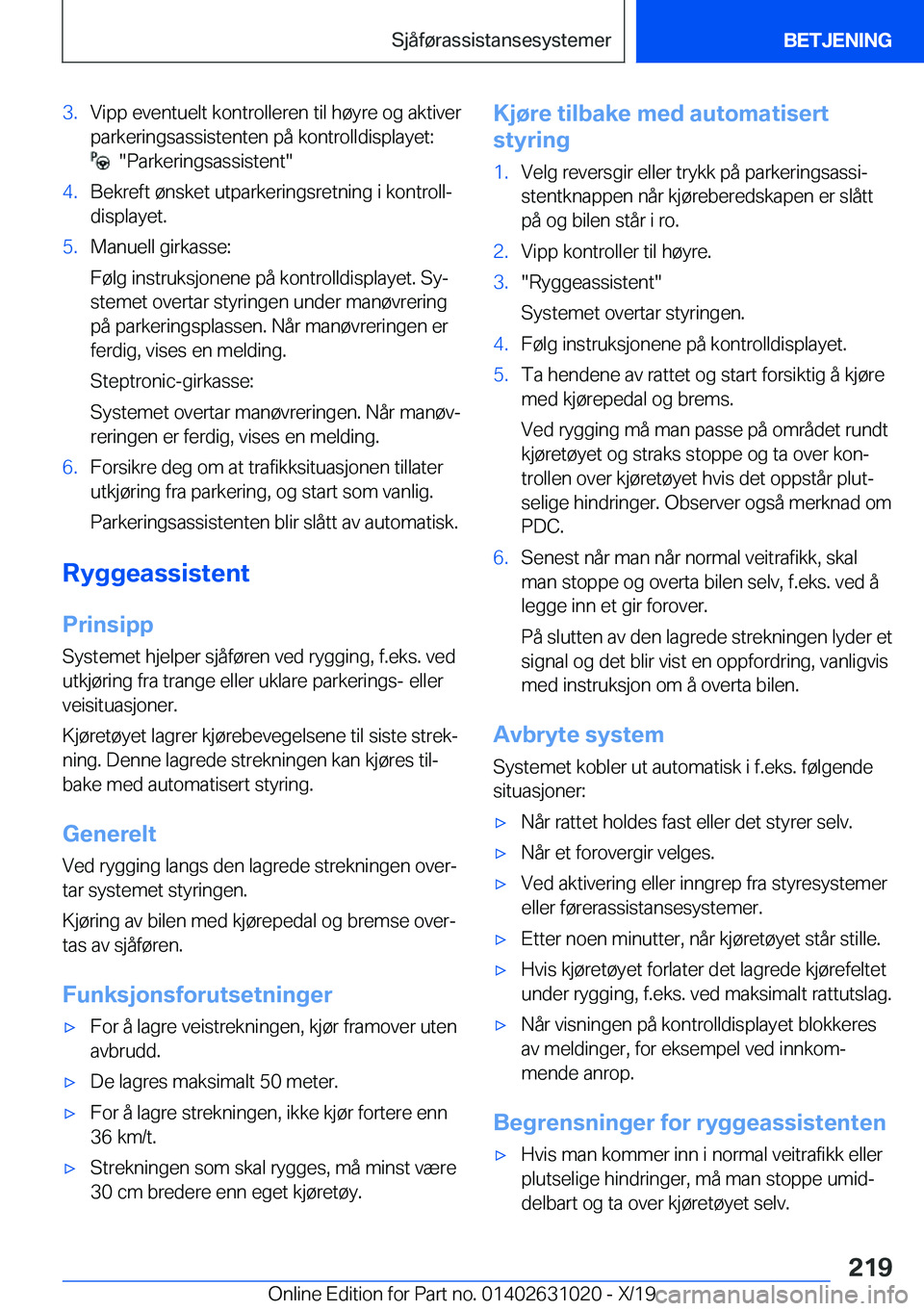 BMW 2 SERIES GRAN COUPE 2020  InstruksjonsbØker (in Norwegian) �3�.�V�i�p�p��e�v�e�n�t�u�e�l�t��k�o�n�t�r�o�l�l�e�r�e�n��t�i�l��h�