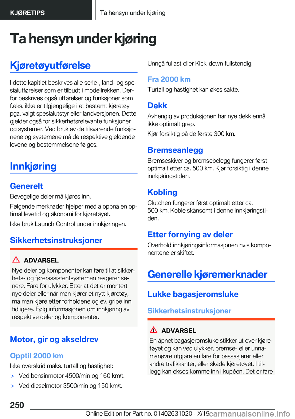 BMW 2 SERIES GRAN COUPE 2020  InstruksjonsbØker (in Norwegian) �T�a��h�e�n�s�y�n��u�n�d�e�r��k�j�
