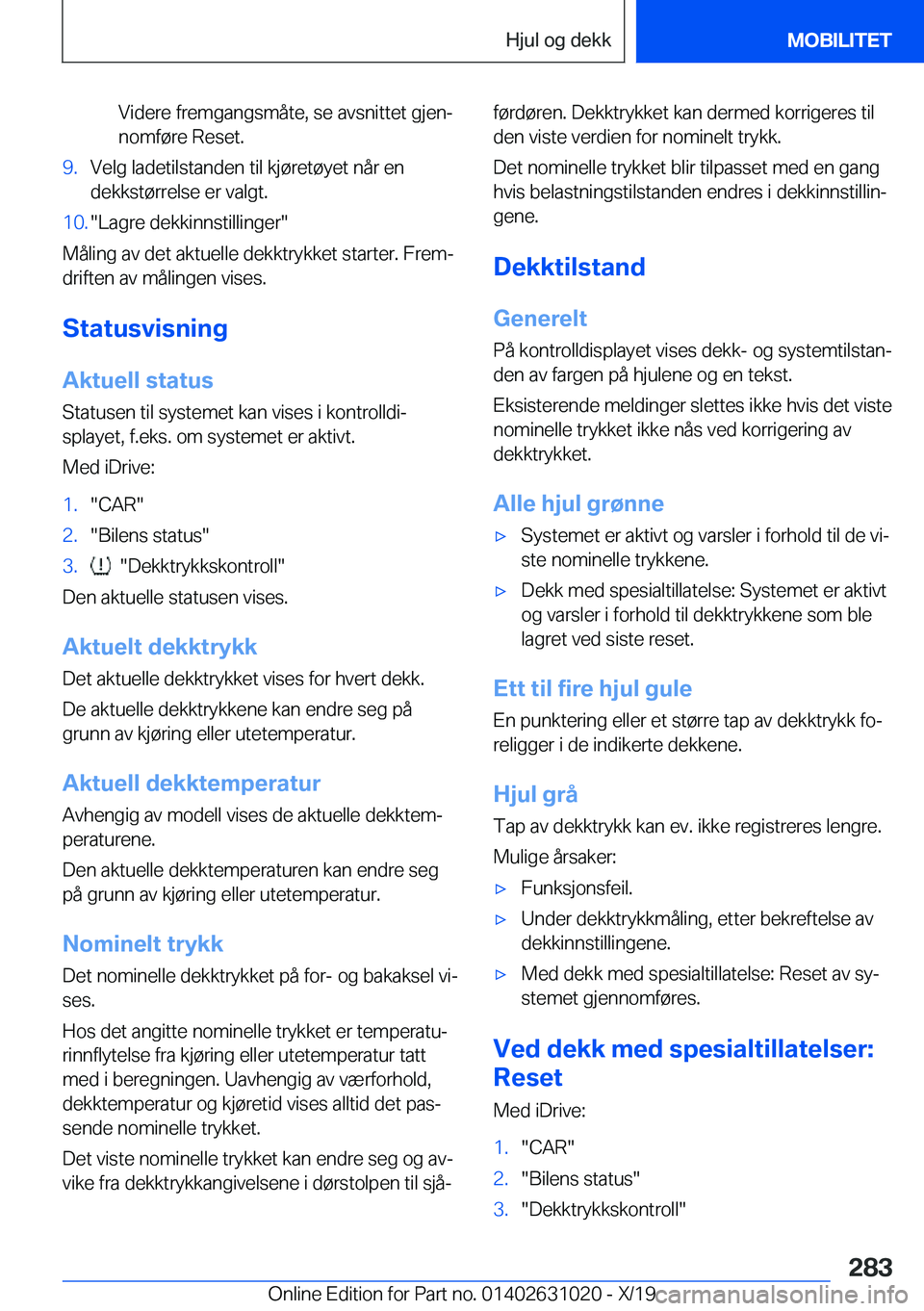 BMW 2 SERIES GRAN COUPE 2020  InstruksjonsbØker (in Norwegian) �V�i�d�e�r�e��f�r�e�m�g�a�n�g�s�m�å�t�e�,��s�e��a�v�s�n�i�t�t�e�t��g�j�e�nj�n�o�m�f�