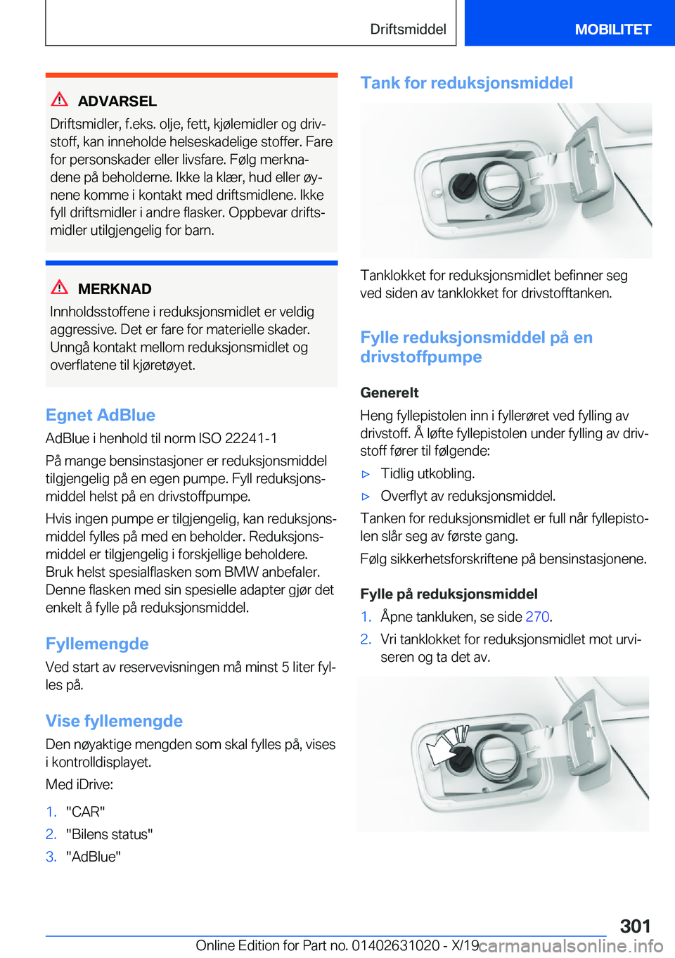 BMW 2 SERIES GRAN COUPE 2020  InstruksjonsbØker (in Norwegian) �A�D�V�A�R�S�E�L
�D�r�i�f�t�s�m�i�d�l�e�r�,��f�.�e�k�s�.��o�l�j�e�,��f�e�t�t�,��k�j�