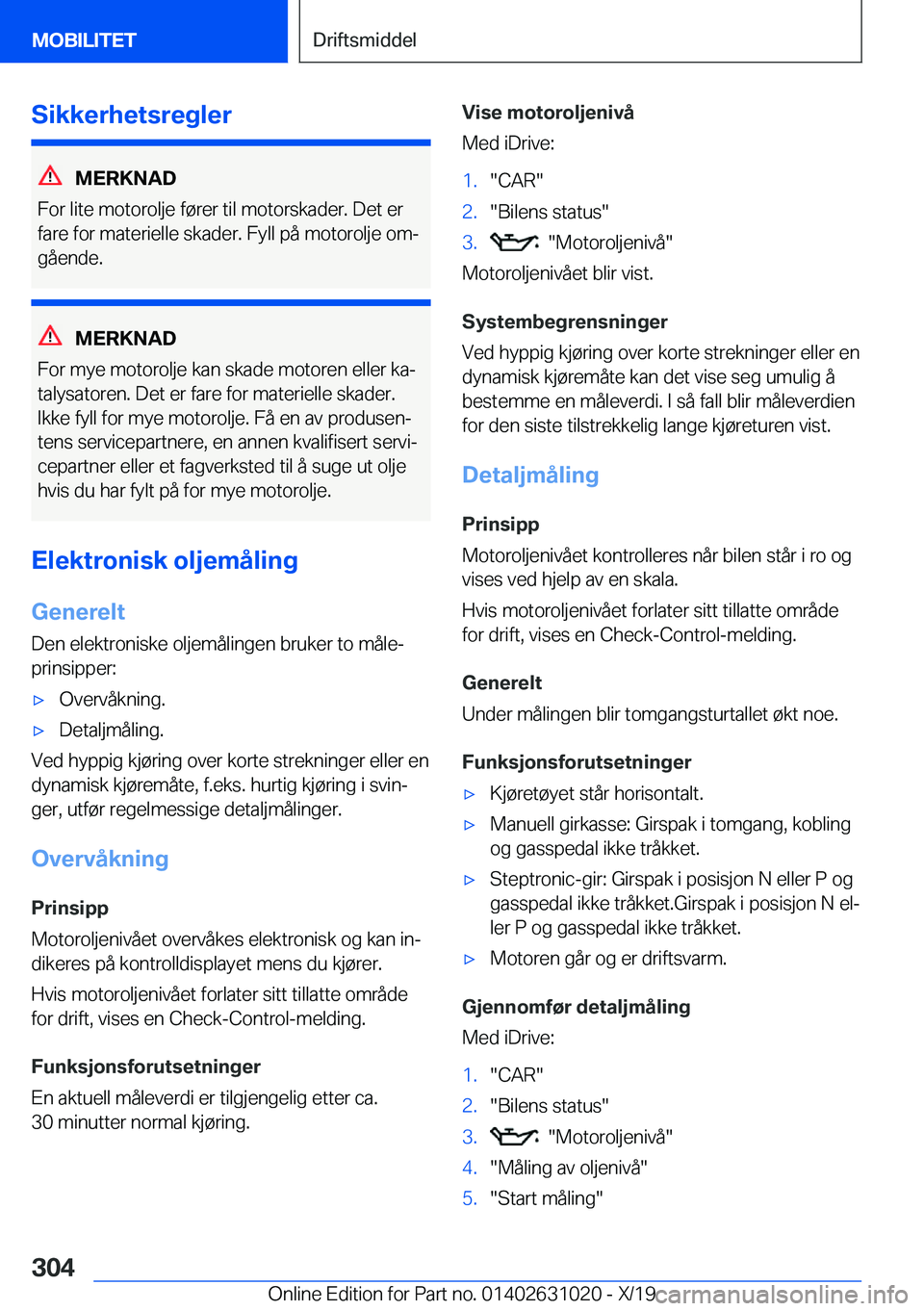 BMW 2 SERIES GRAN COUPE 2020  InstruksjonsbØker (in Norwegian) �S�i�k�k�e�r�h�e�t�s�r�e�g�l�e�r
�M�E�R�K�N�A�D
�F�o�r��l�i�t�e��m�o�t�o�r�o�l�j�e��f�