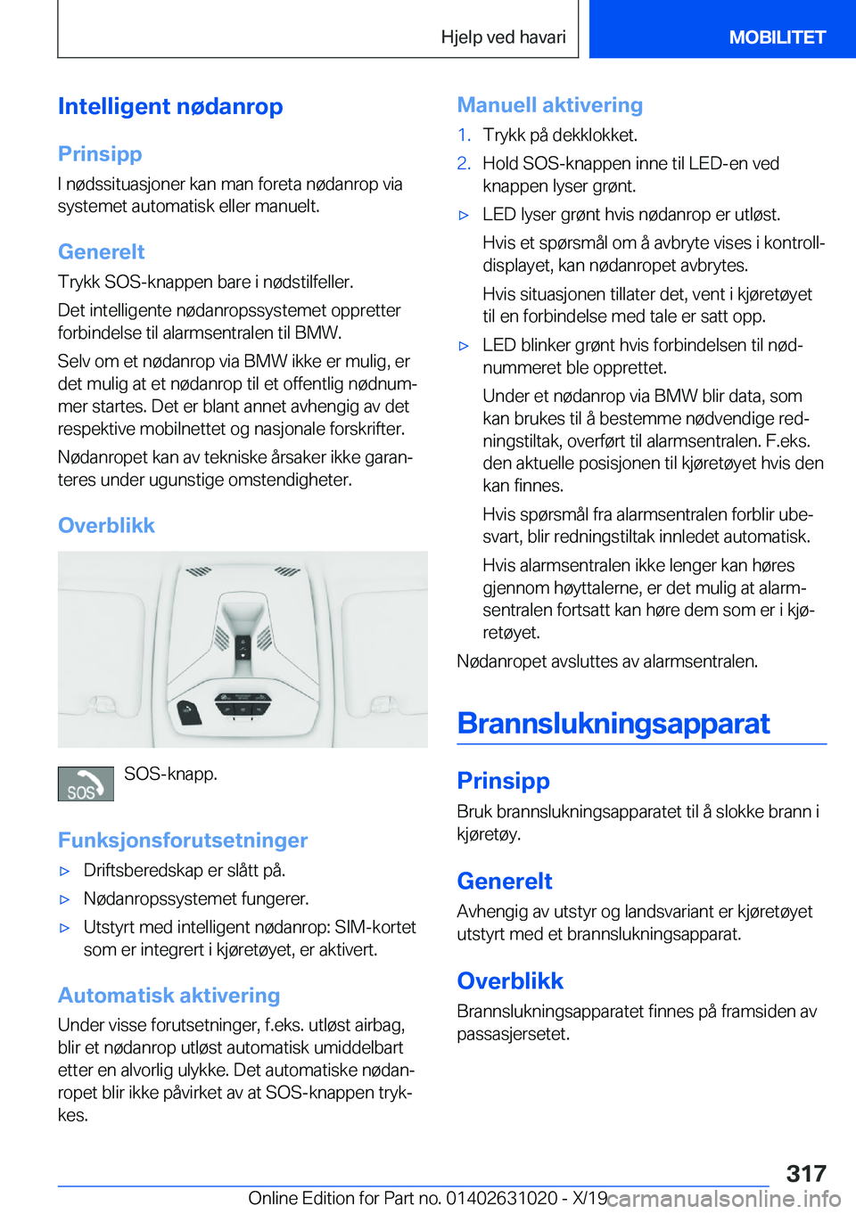 BMW 2 SERIES GRAN COUPE 2020  InstruksjonsbØker (in Norwegian) �I�n�t�e�l�l�i�g�e�n�t��n�
