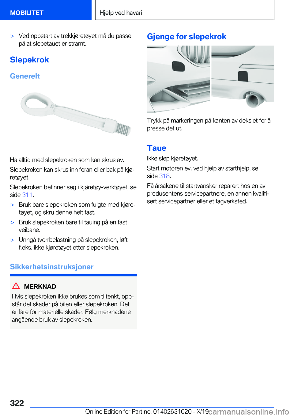 BMW 2 SERIES GRAN COUPE 2020  InstruksjonsbØker (in Norwegian) 'x�V�e�d��o�p�p�s�t�a�r�t��a�v��t�r�e�k�k�j�