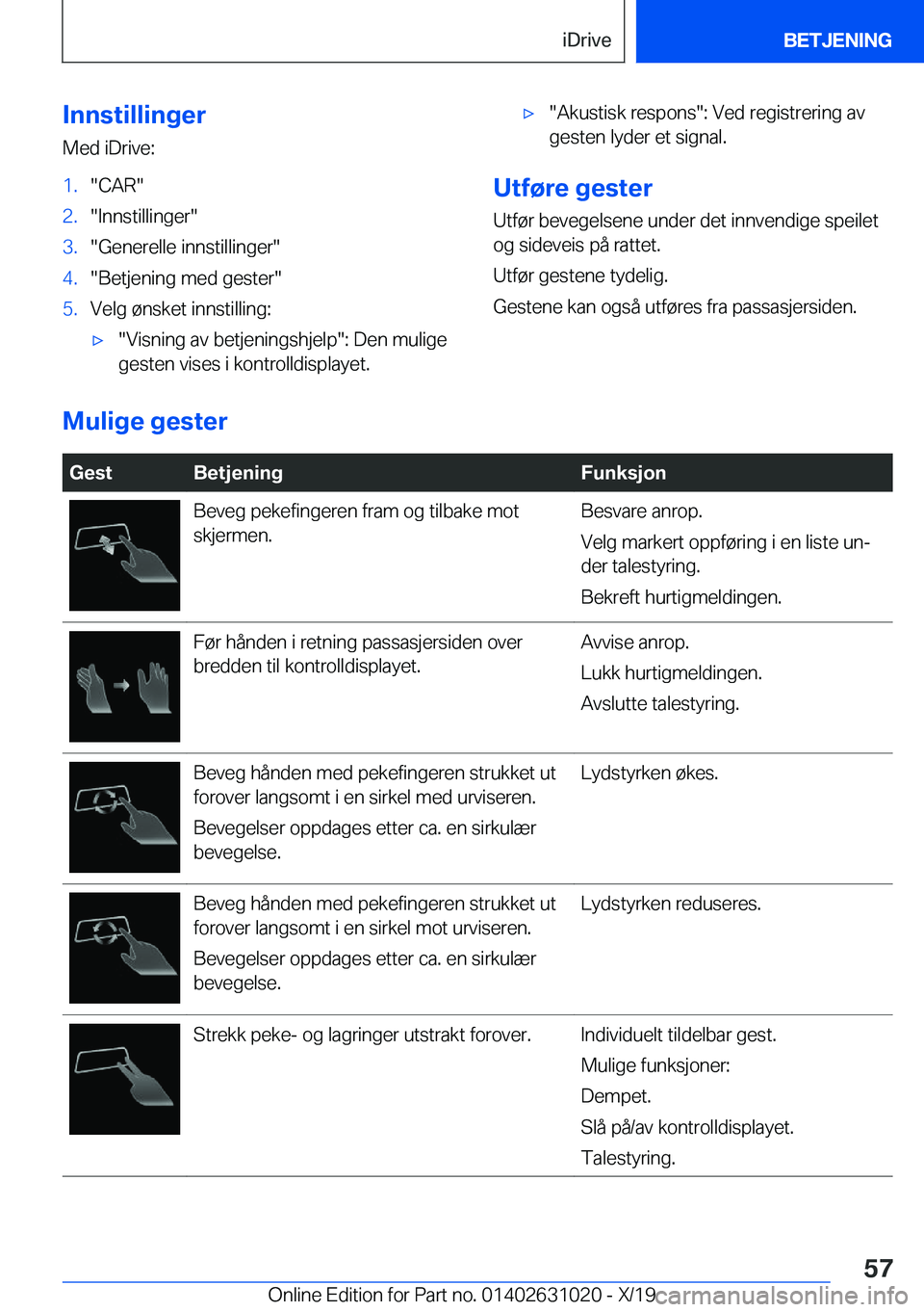 BMW 2 SERIES GRAN COUPE 2020  InstruksjonsbØker (in Norwegian) �I�n�n�s�t�i�l�l�i�n�g�e�r
�M�e�d��i�D�r�i�v�e�:�1�.��C�A�R��2�.��I�n�n�s�t�i�l�l�i�n�g�e�r��3�.��G�e�n�e�r�e�l�l�e��i�n�n�s�t�i�l�l�i�n�g�e�r��4�.��B�e�t�j�e�n�i�n�g��m�e�d��g�e�s�t�e�r��