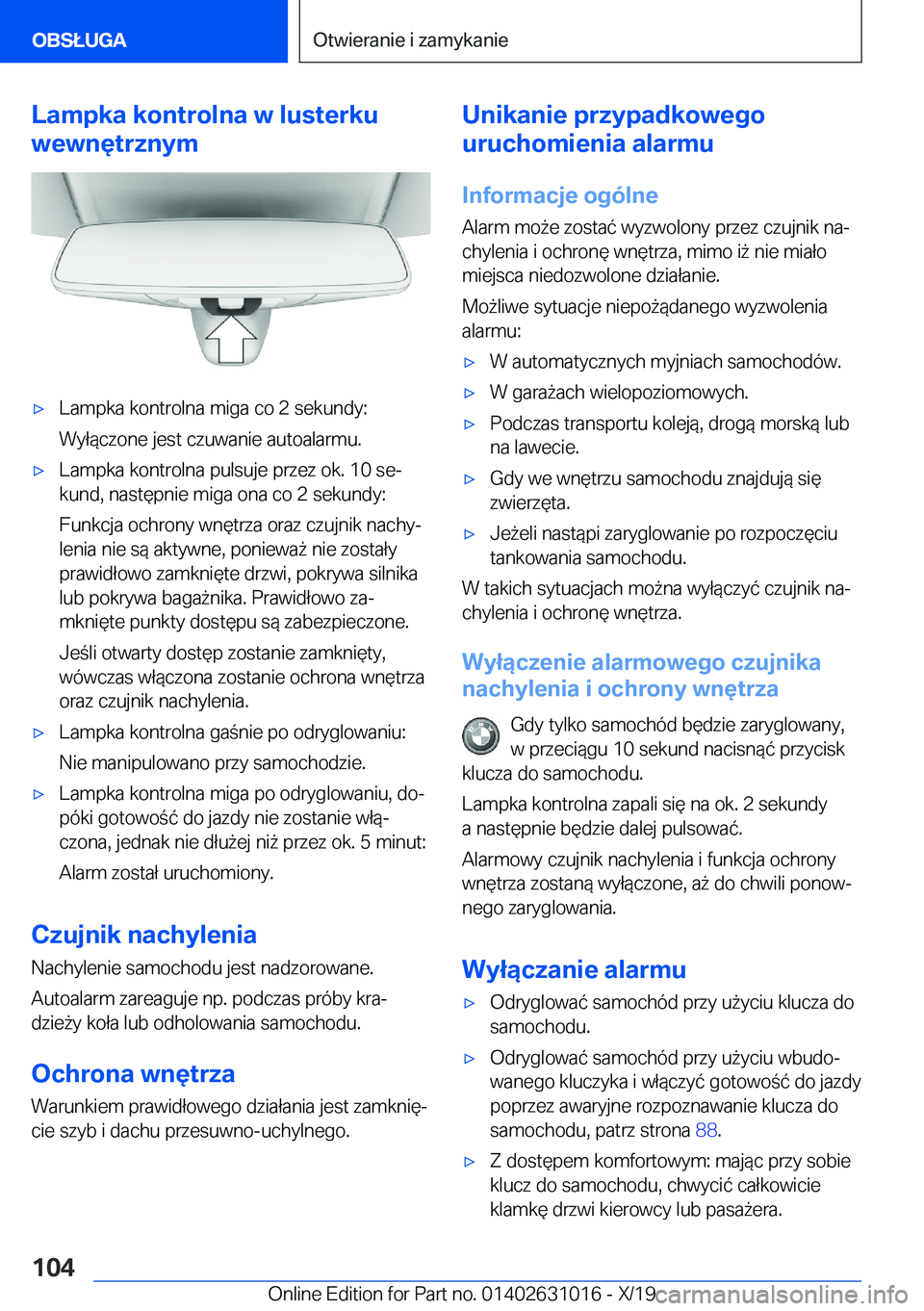 BMW 2 SERIES GRAN COUPE 2020  Instrukcja obsługi (in Polish) �L�a�m�p�k�a��k�o�n�t�r�o�l�n�a��w��l�u�s�t�e�r�k�u
�w�e�w�n�