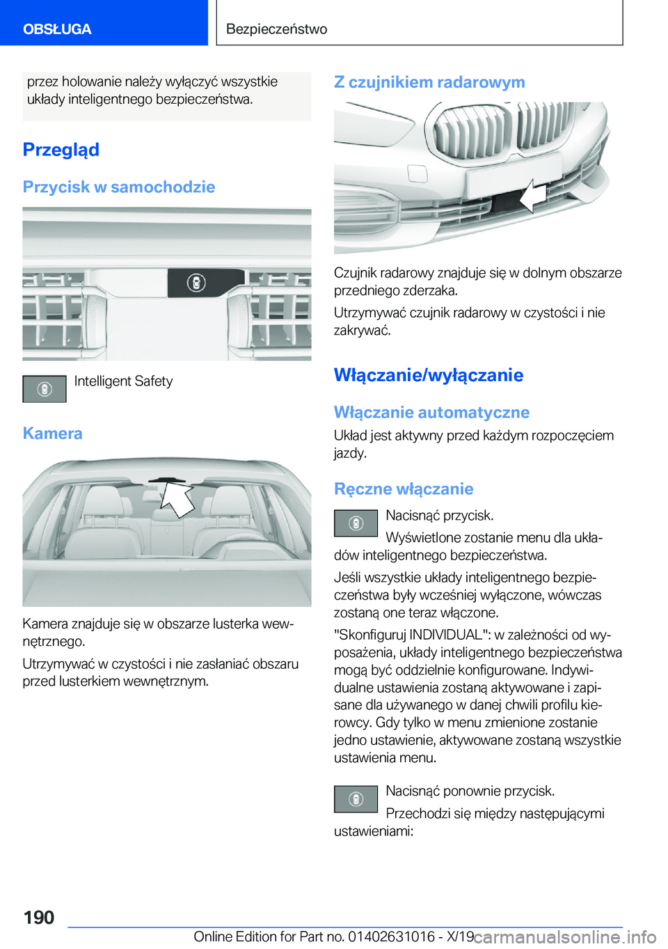 BMW 2 SERIES GRAN COUPE 2020  Instrukcja obsługi (in Polish) �p�r�z�e�z��h�o�l�o�w�a�n�i�e��n�a�l�e9�y��w�y�ł�