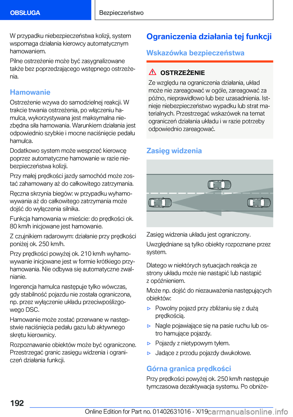 BMW 2 SERIES GRAN COUPE 2020  Instrukcja obsługi (in Polish) �W��p�r�z�y�p�a�d�k�u��n�i�e�b�e�z�p�i�e�c�z�e�