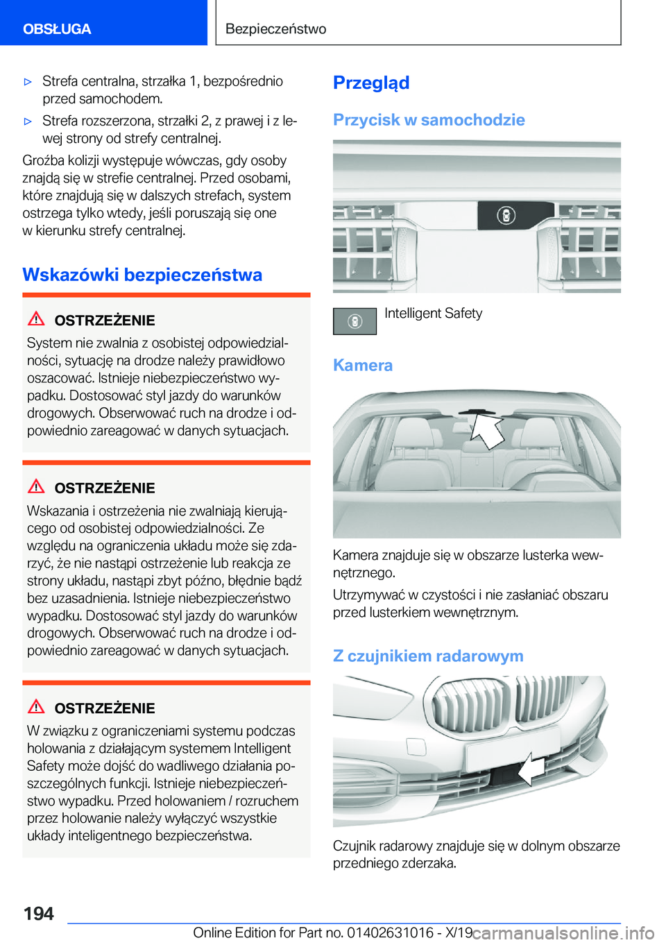 BMW 2 SERIES GRAN COUPE 2020  Instrukcja obsługi (in Polish) 'x�S�t�r�e�f�a��c�e�n�t�r�a�l�n�a�,��s�t�r�z�a�ł�k�a��1�,��b�e�z�p�o�r�e�d�n�i�o�p�r�z�e�d��s�a�m�o�c�h�o�d�e�m�.'x�S�t�r�e�f�a��r�o�z�s�z�e�r�z�o�n�a�,��s�t�r�z�a�ł�k�i��2�,��z�