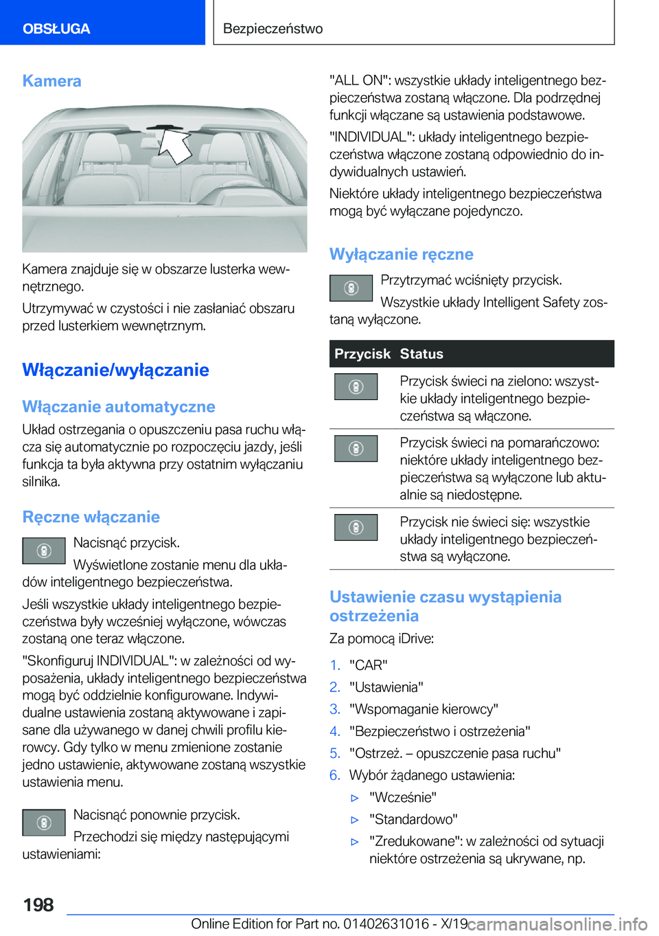 BMW 2 SERIES GRAN COUPE 2020  Instrukcja obsługi (in Polish) �K�a�m�e�r�a
�K�a�m�e�r�a��z�n�a�j�d�u�j�e��s�i�