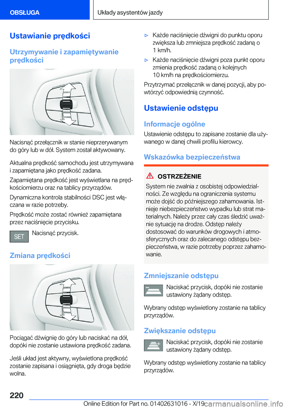 BMW 2 SERIES GRAN COUPE 2020  Instrukcja obsługi (in Polish) �U�s�t�a�w�i�a�n�i�e��p�r�