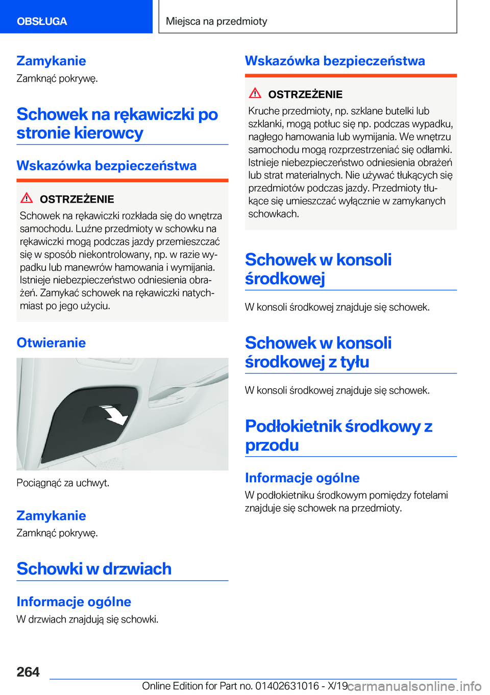 BMW 2 SERIES GRAN COUPE 2020  Instrukcja obsługi (in Polish) �Z�a�m�y�k�a�n�i�e
�Z�a�m�k�n�