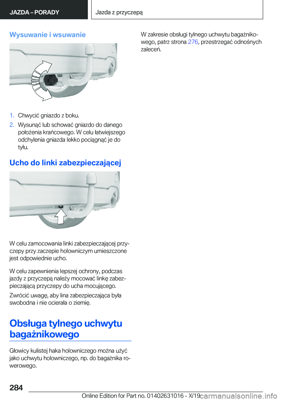 BMW 2 SERIES GRAN COUPE 2020  Instrukcja obsługi (in Polish) �W�y�s�u�w�a�n�i�e��i��w�s�u�w�a�n�i�e�1�.�C�h�w�y�c�i�