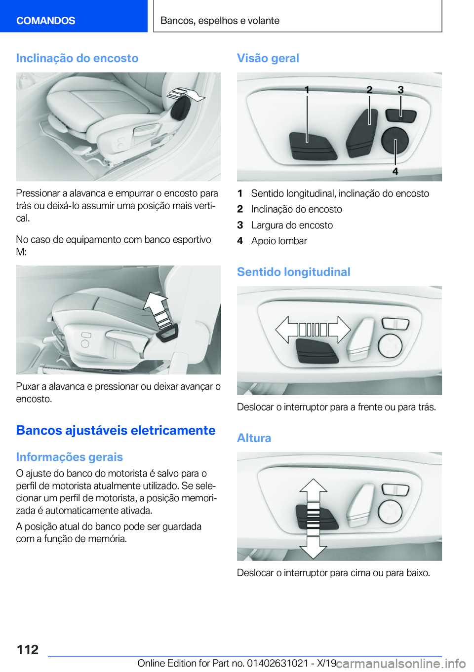 BMW 2 SERIES GRAN COUPE 2020  Manual do condutor (in Portuguese) �I�n�c�l�i�n�a�