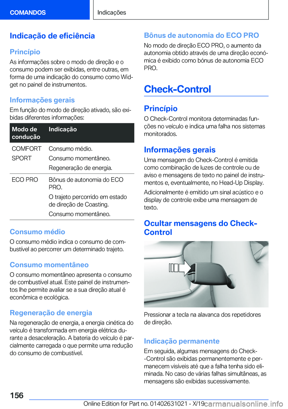 BMW 2 SERIES GRAN COUPE 2020  Manual do condutor (in Portuguese) �I�n�d�i�c�a�