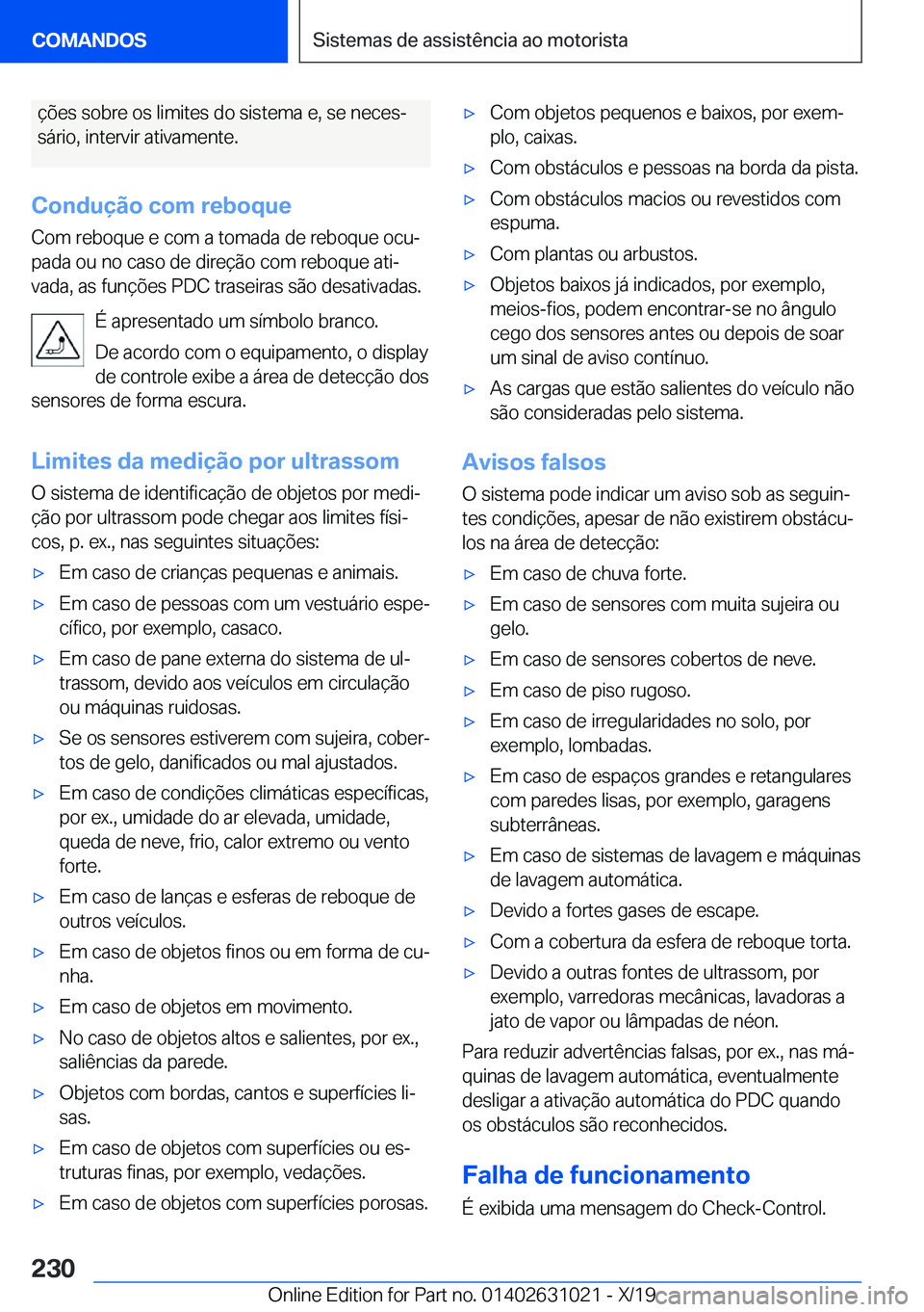 BMW 2 SERIES GRAN COUPE 2020  Manual do condutor (in Portuguese) �