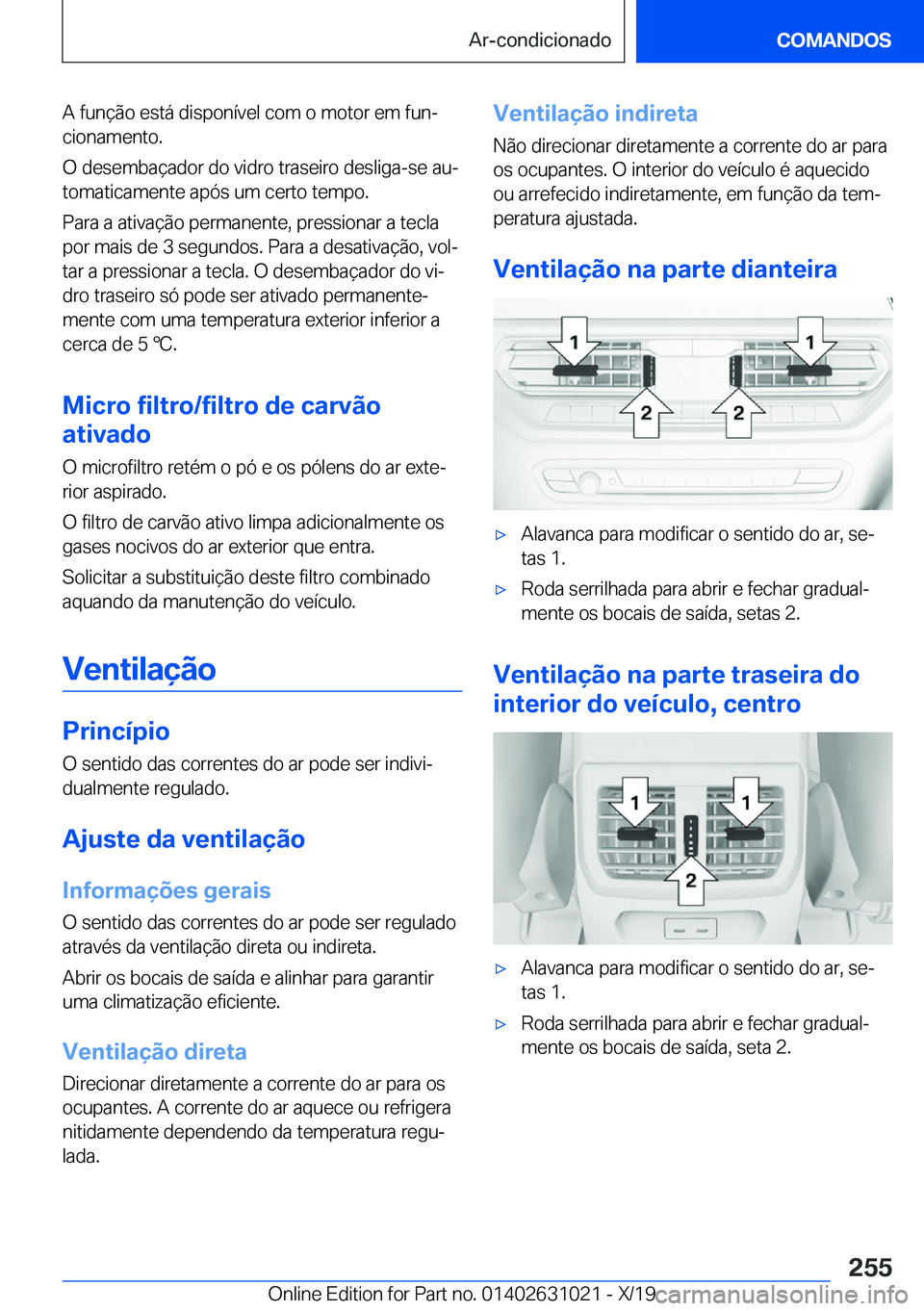 BMW 2 SERIES GRAN COUPE 2020  Manual do condutor (in Portuguese) �A��f�u�n�