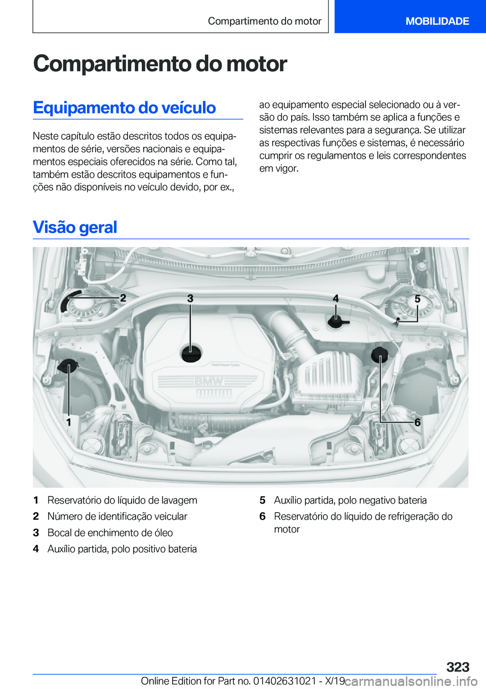 BMW 2 SERIES GRAN COUPE 2020  Manual do condutor (in Portuguese) �C�o�m�p�a�r�t�i�m�e�n�t�o��d�o��m�o�t�o�r�E�q�u�i�p�a�m�e�n�t�o��d�o��v�e�