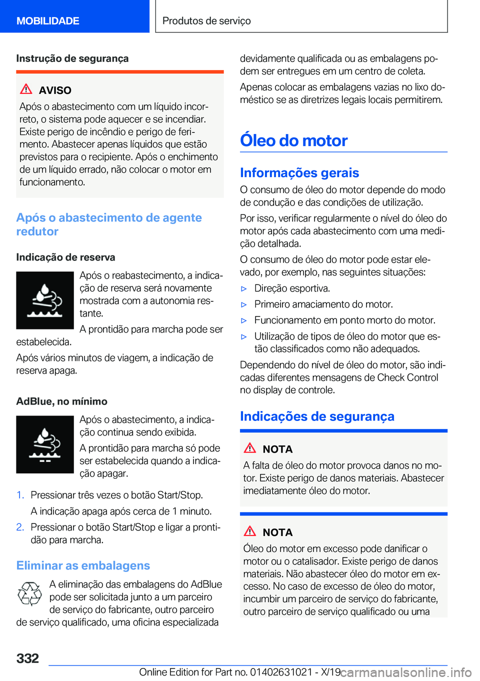 BMW 2 SERIES GRAN COUPE 2020  Manual do condutor (in Portuguese) �I�n�s�t�r�u�