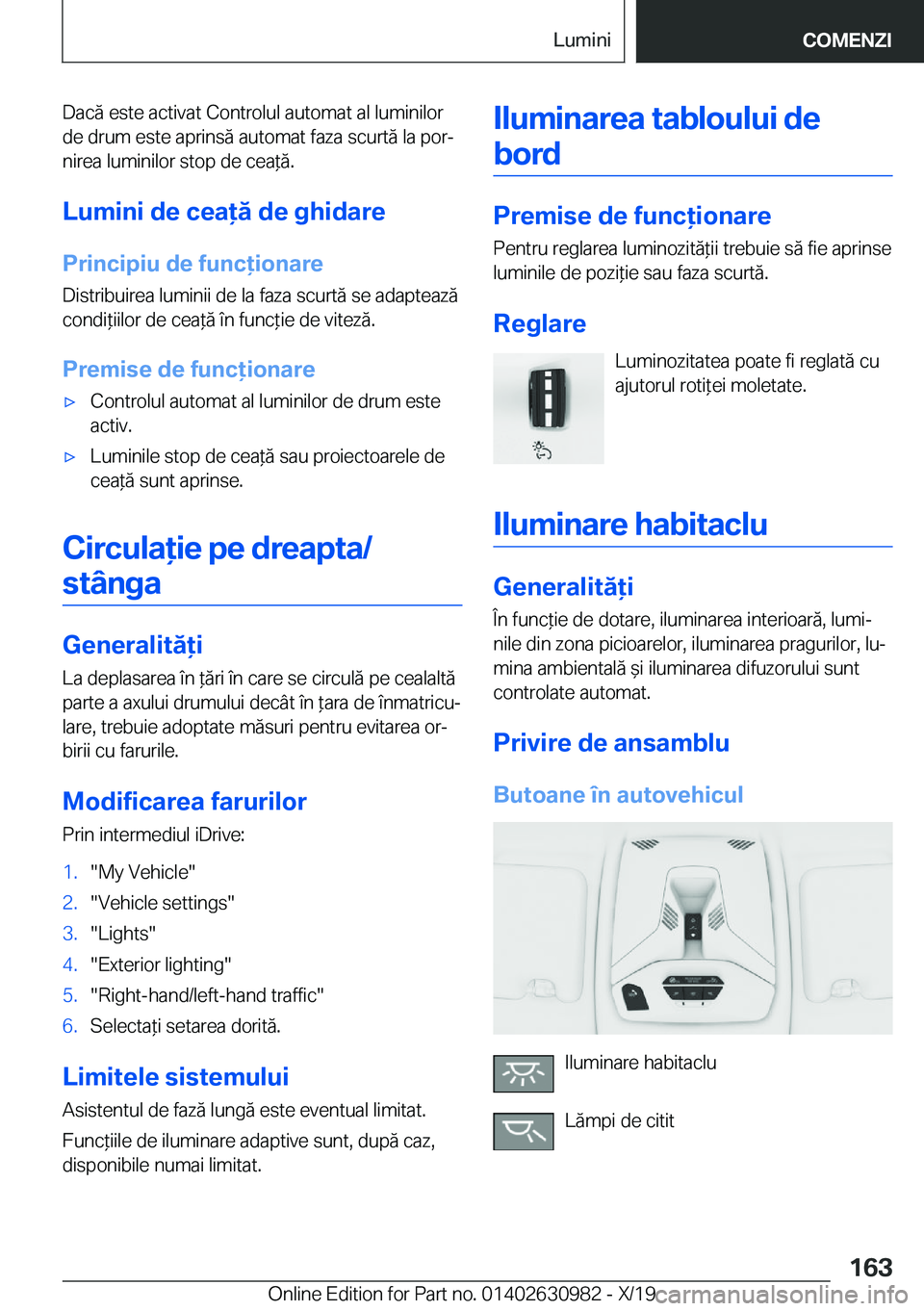 BMW 2 SERIES GRAN COUPE 2020  Ghiduri De Utilizare (in Romanian) �D�a�c�