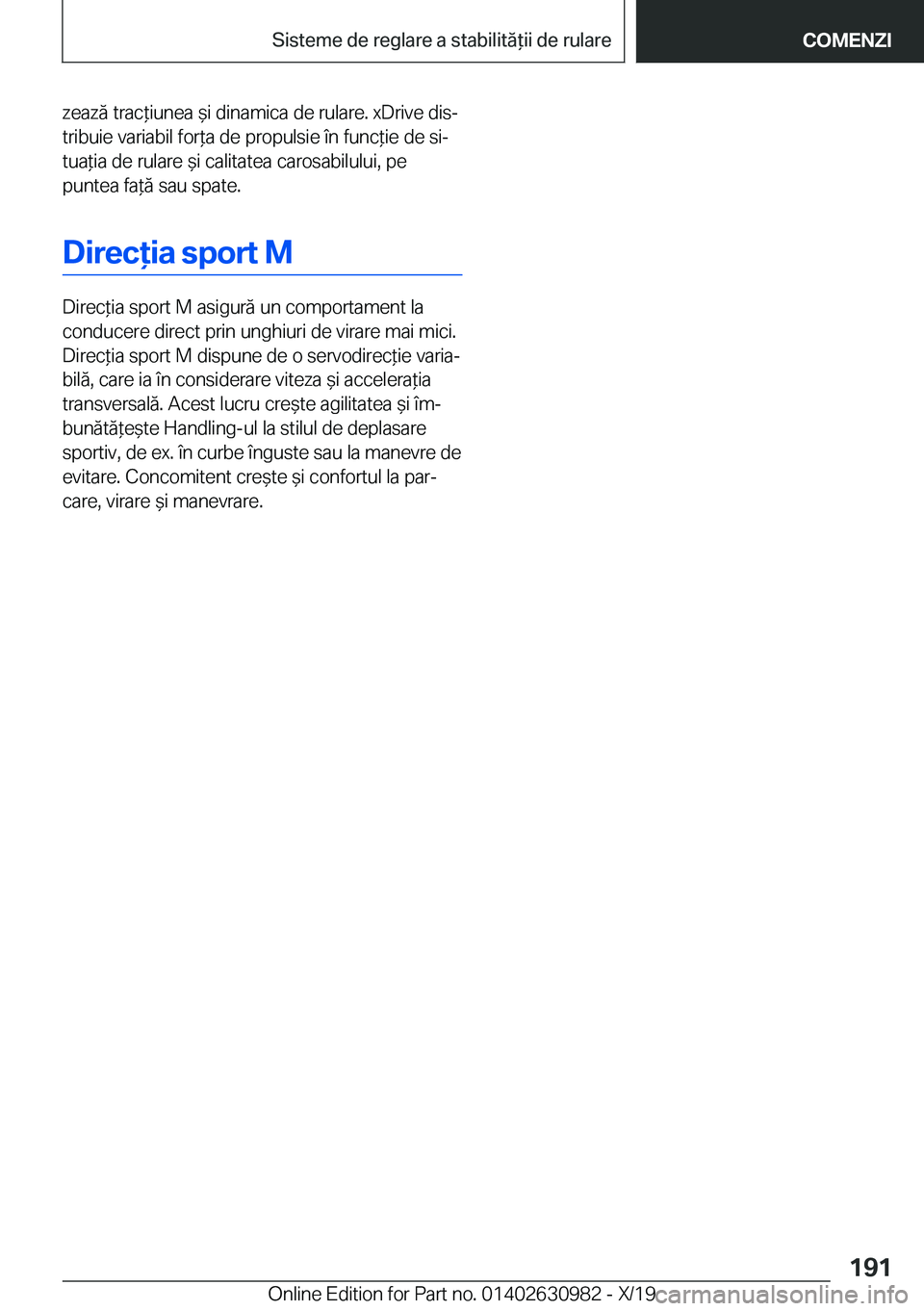 BMW 2 SERIES GRAN COUPE 2020  Ghiduri De Utilizare (in Romanian) �z�e�a�z�