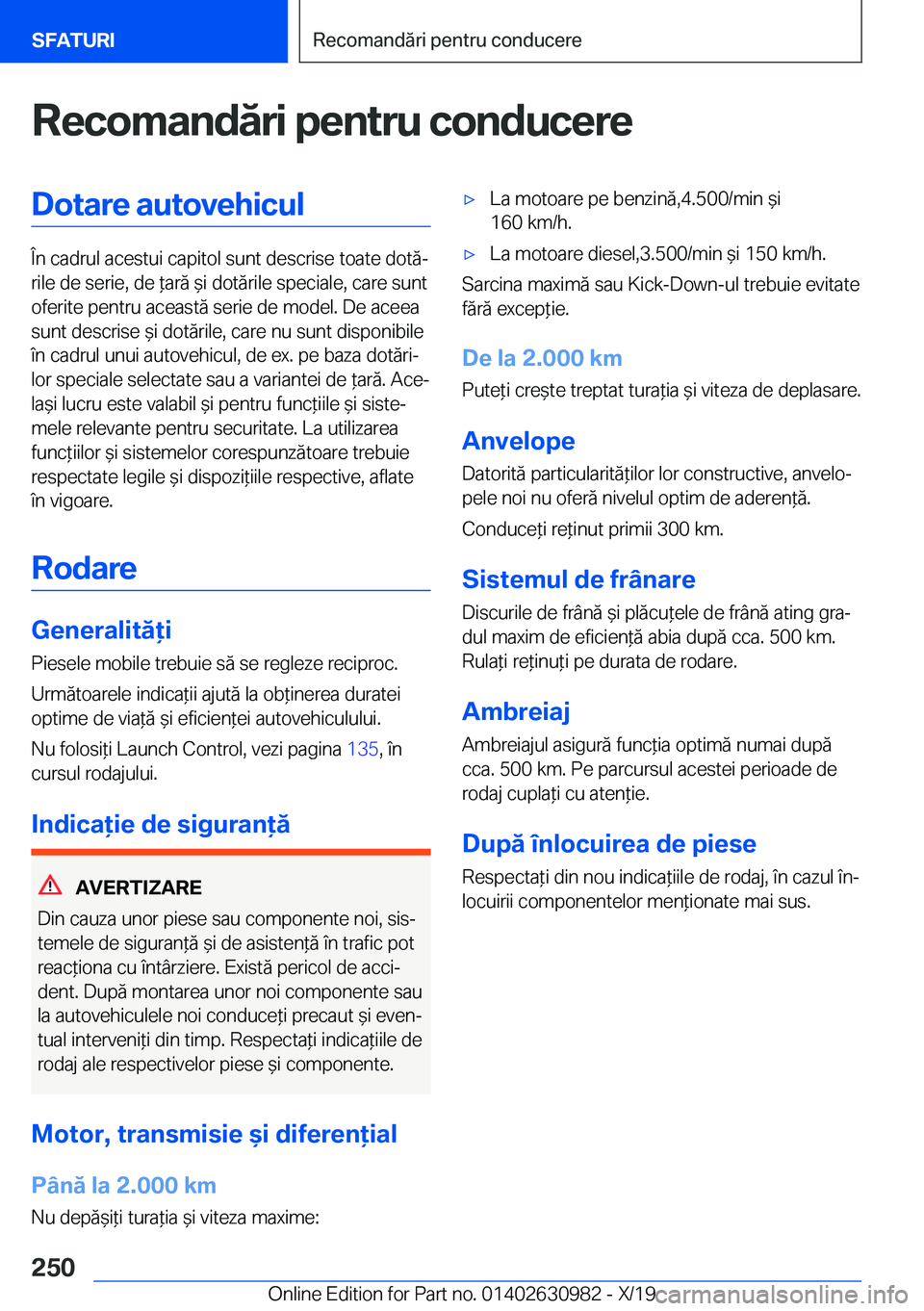 BMW 2 SERIES GRAN COUPE 2020  Ghiduri De Utilizare (in Romanian) �R�e�c�o�m�a�n�d�