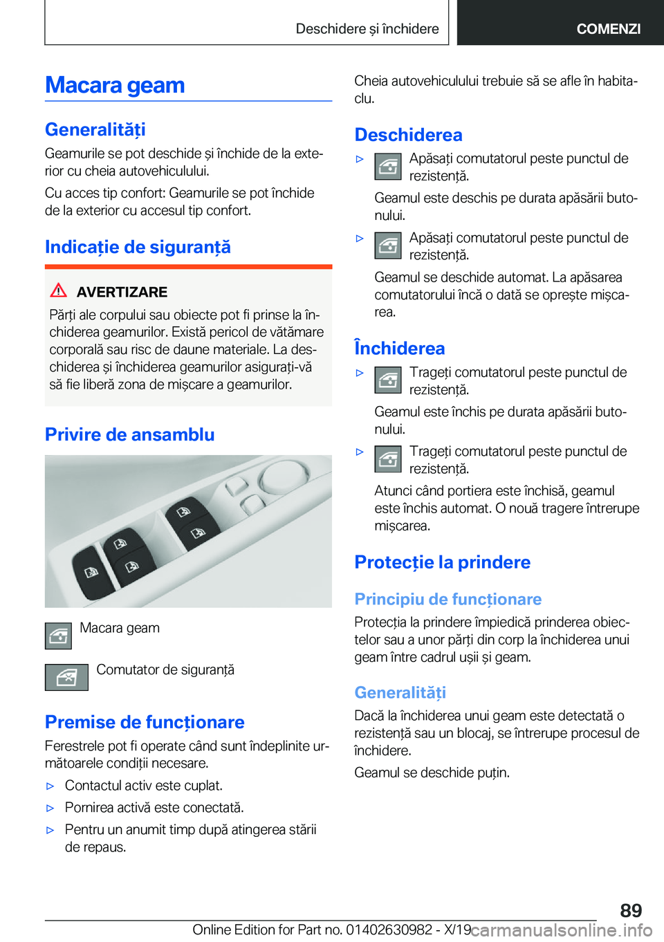 BMW 2 SERIES GRAN COUPE 2020  Ghiduri De Utilizare (in Romanian) �M�a�c�a�r�a��g�e�a�m
�G�e�n�e�r�a�l�i�t�