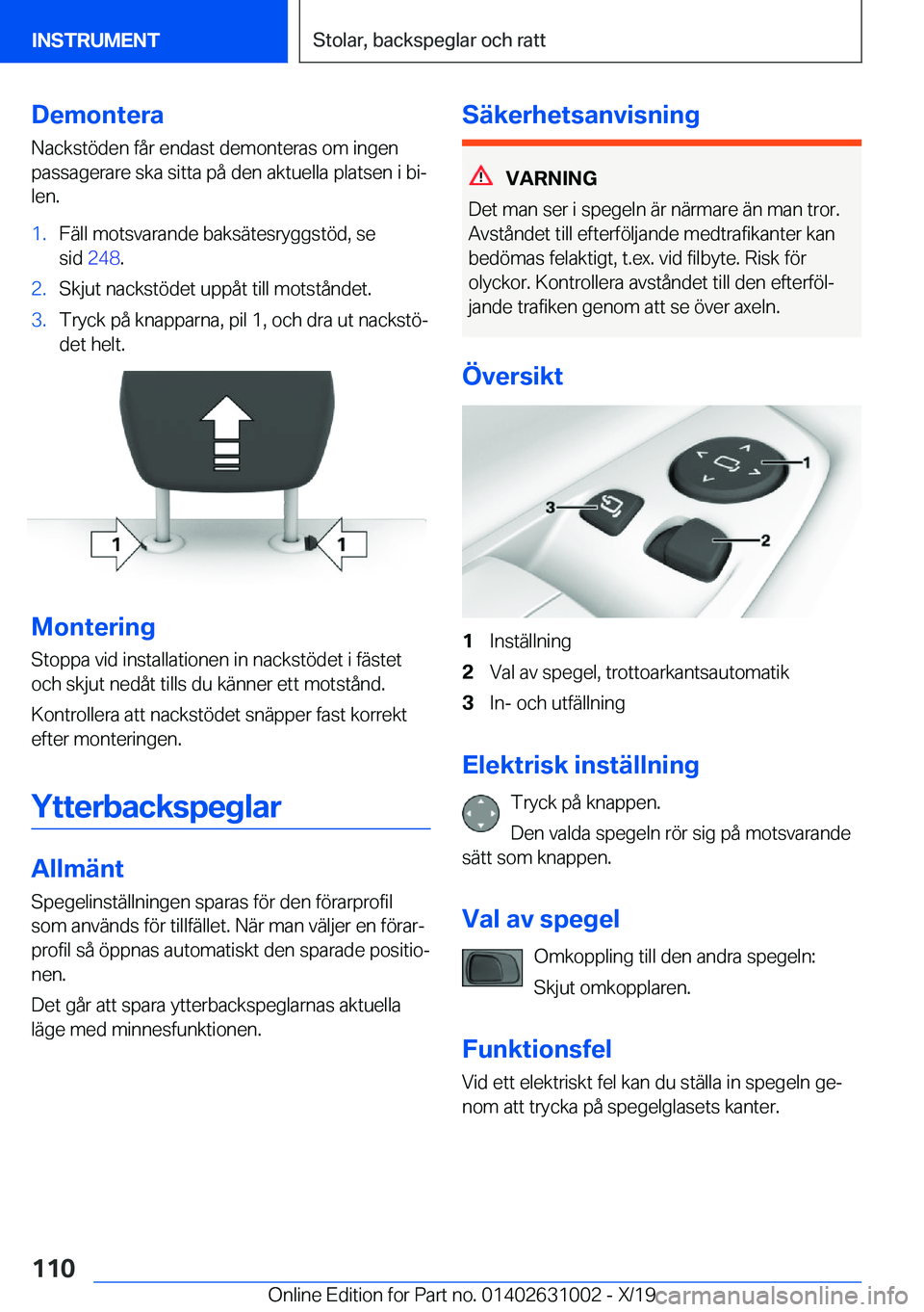 BMW 2 SERIES GRAN COUPE 2020  InstruktionsbÖcker (in Swedish) �D�e�m�o�n�t�e�r�a
�N�a�c�k�s�t�